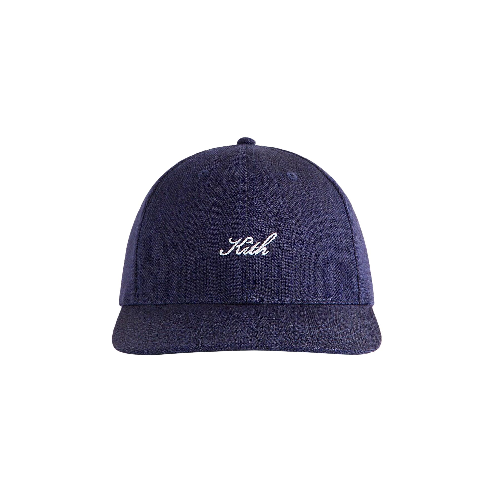 Pre-owned Kith Herringbone Snap Aaron Classic Cap 'nocturnal' | Black | Men's Size Onesize
