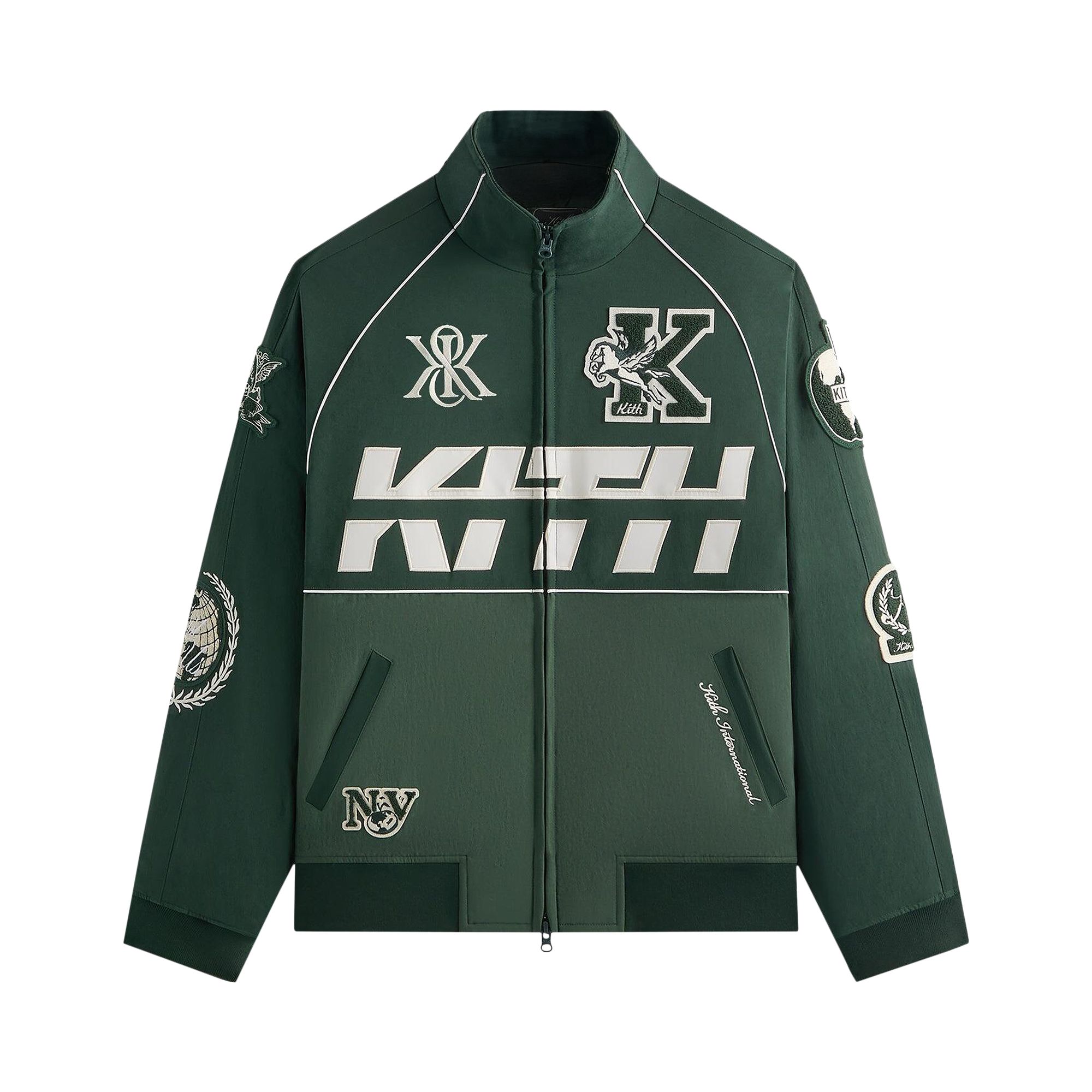 Pre-owned Kith Dejan Racing Jacket 'stadium' | Green | Men's Size Xl