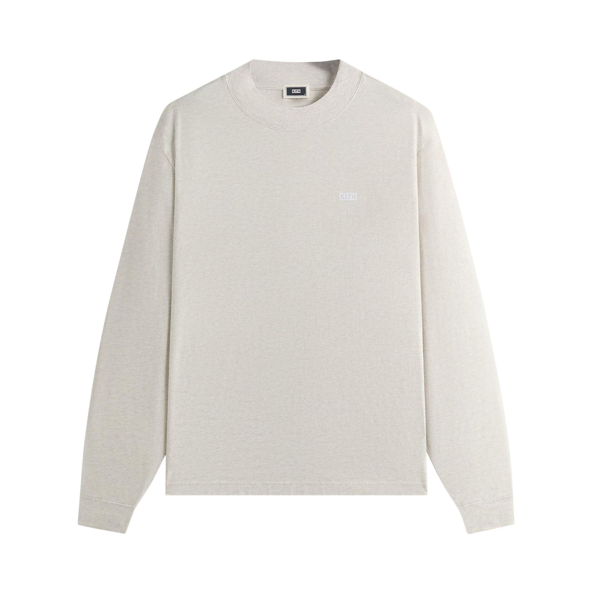 Pre-owned Kith Long-sleeve Mock Neck Lax Tee 'hallow' | White | Men's Size Xxl