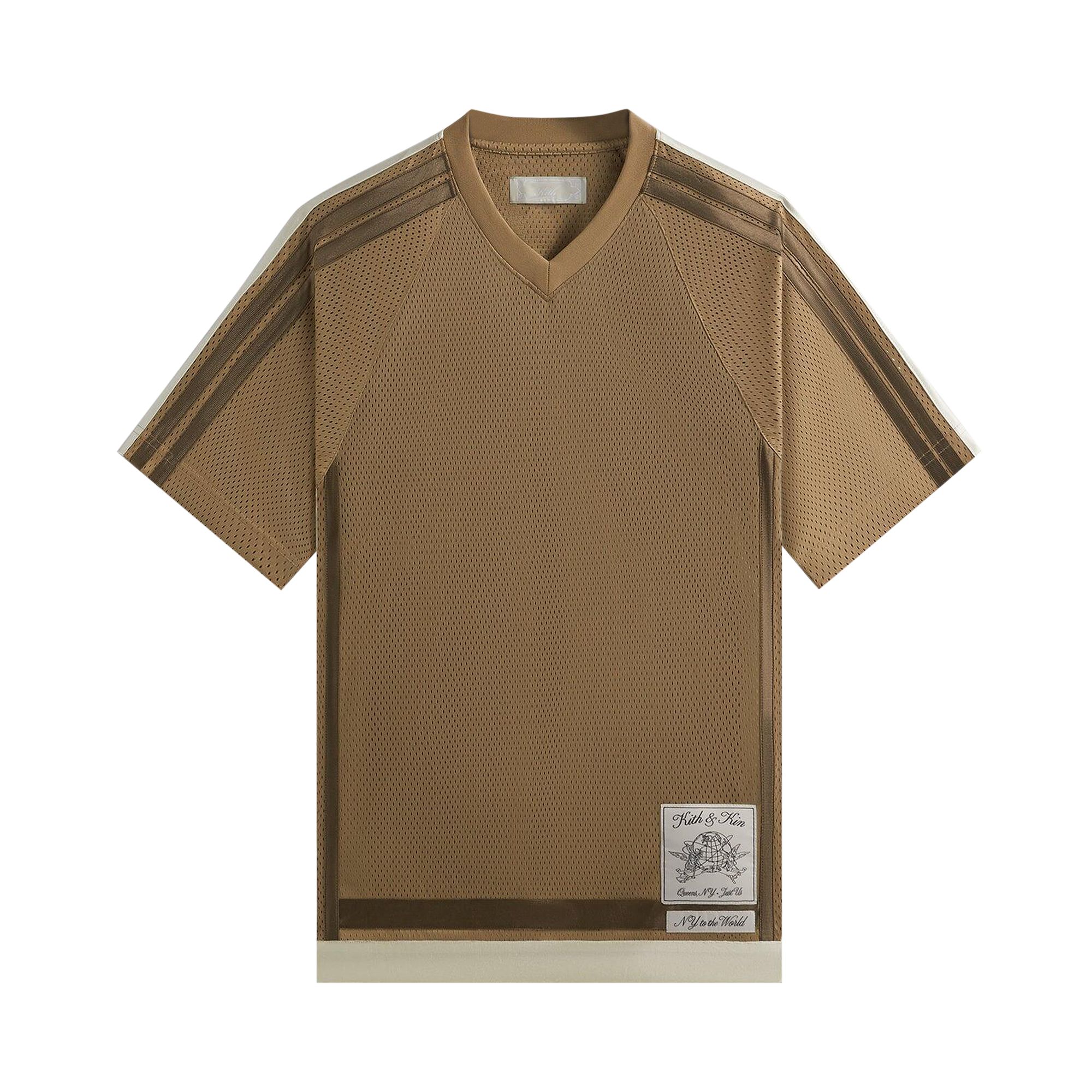 Pre-owned Kith Mesh Leon Jersey 'sink' | Tan | Men's Size Xs In Brown