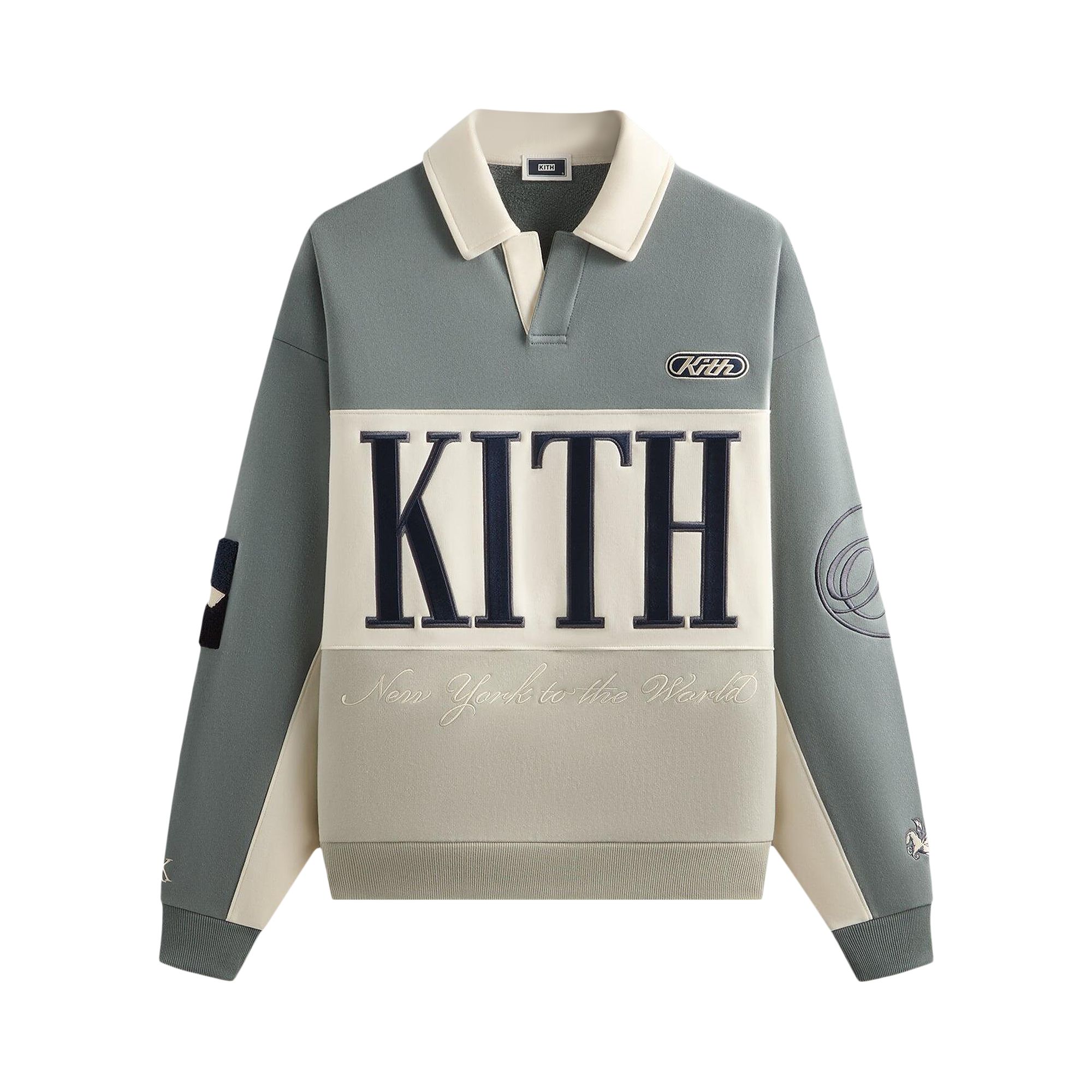 Pre-owned Kith Nelson Panelled Rugby 'infinite' | Tan | Men's Size L In Brown