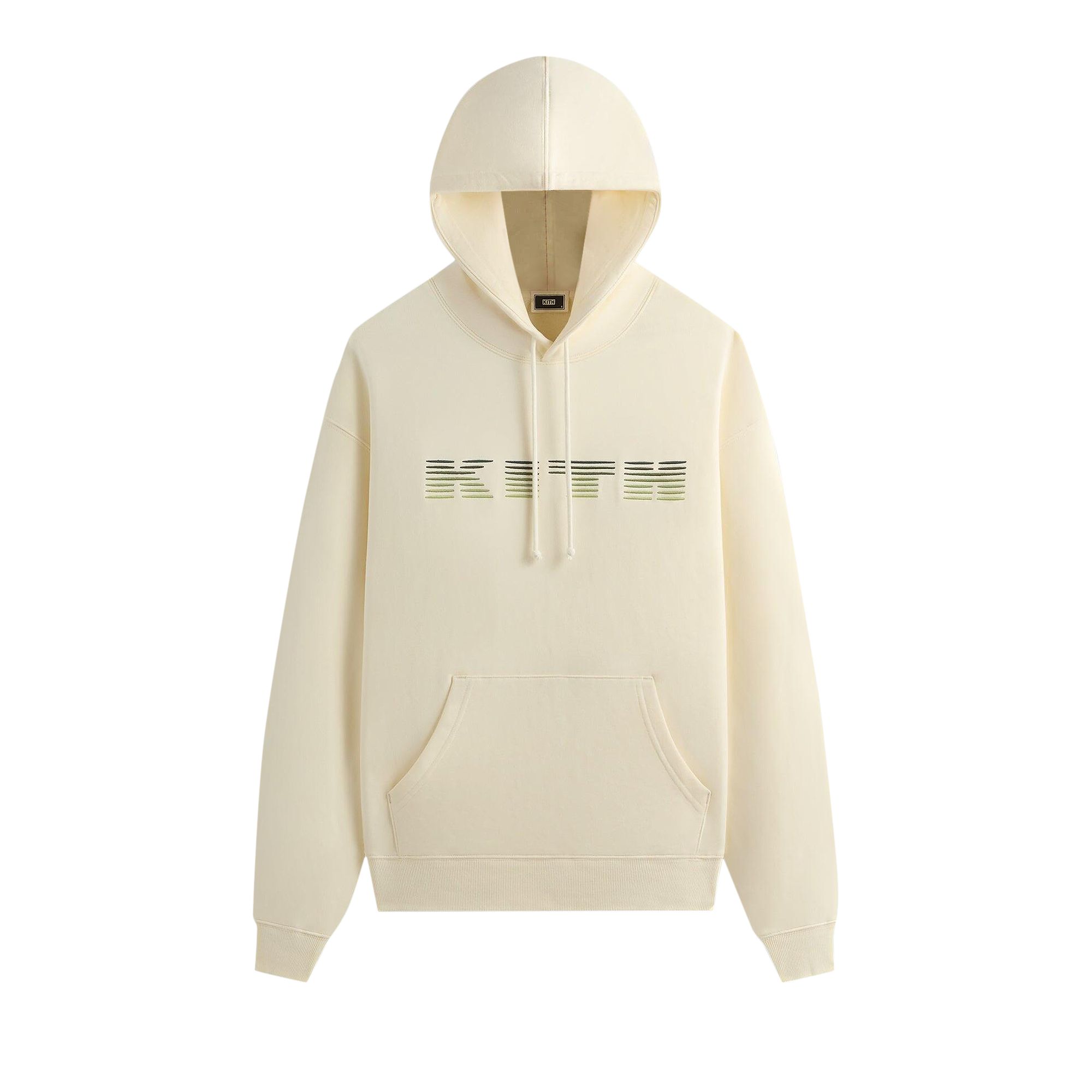 Pre-owned Kith Parallel Lines Williams Iii Hoodie 'sandrift' | Cream | Men's Size L In White