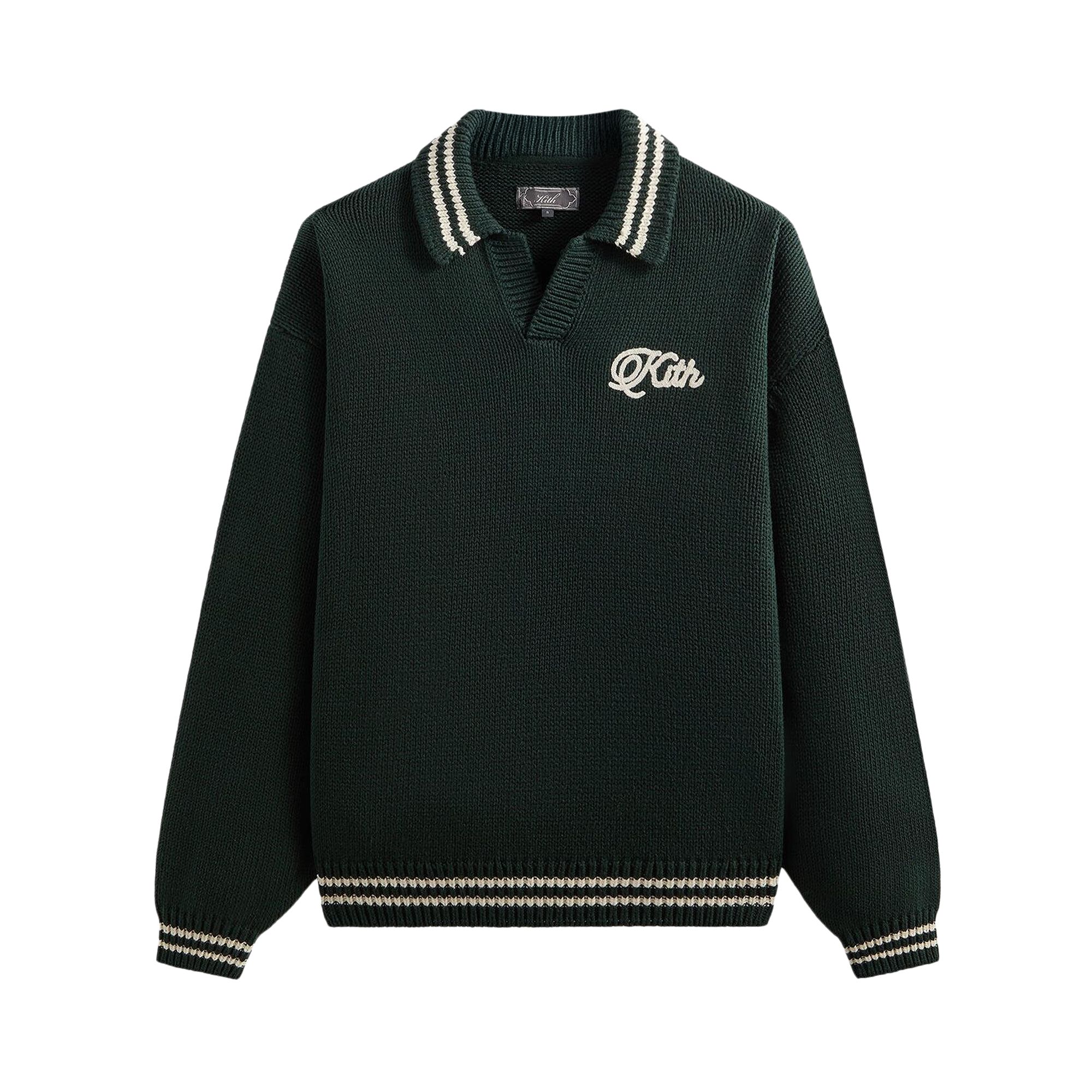 Pre-owned Kith Nelson Rugby Sweater 'stadium' | Green | Men's Size Xxl