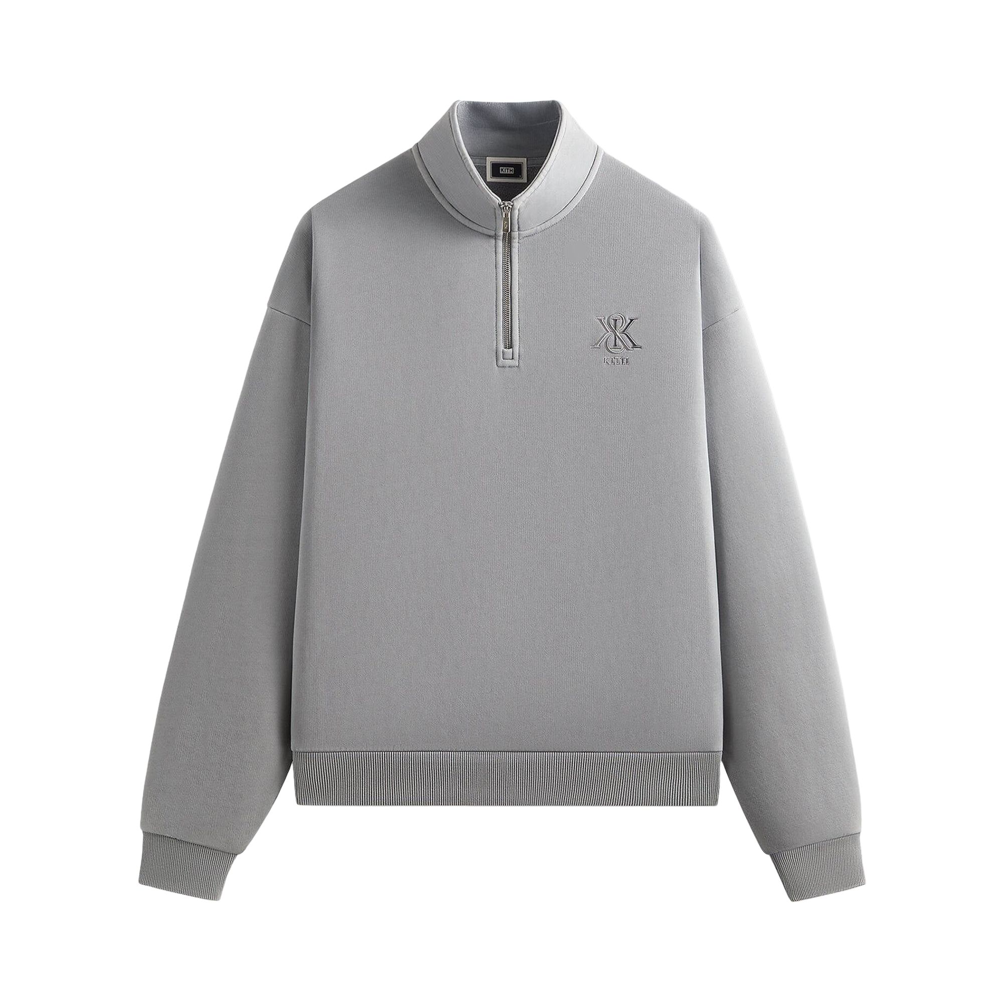 Pre-owned Kith Nelson Quarter Zip 'atrium' | Grey | Men's Size S In Gray
