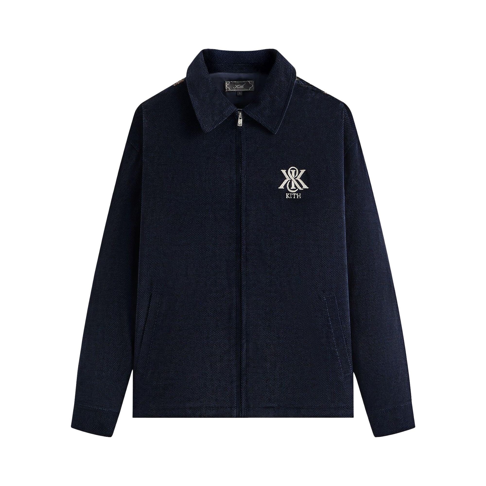 Pre-owned Kith Tapestry Panelled Remsen Jacket 'ink' | Black | Men's Size Xxl