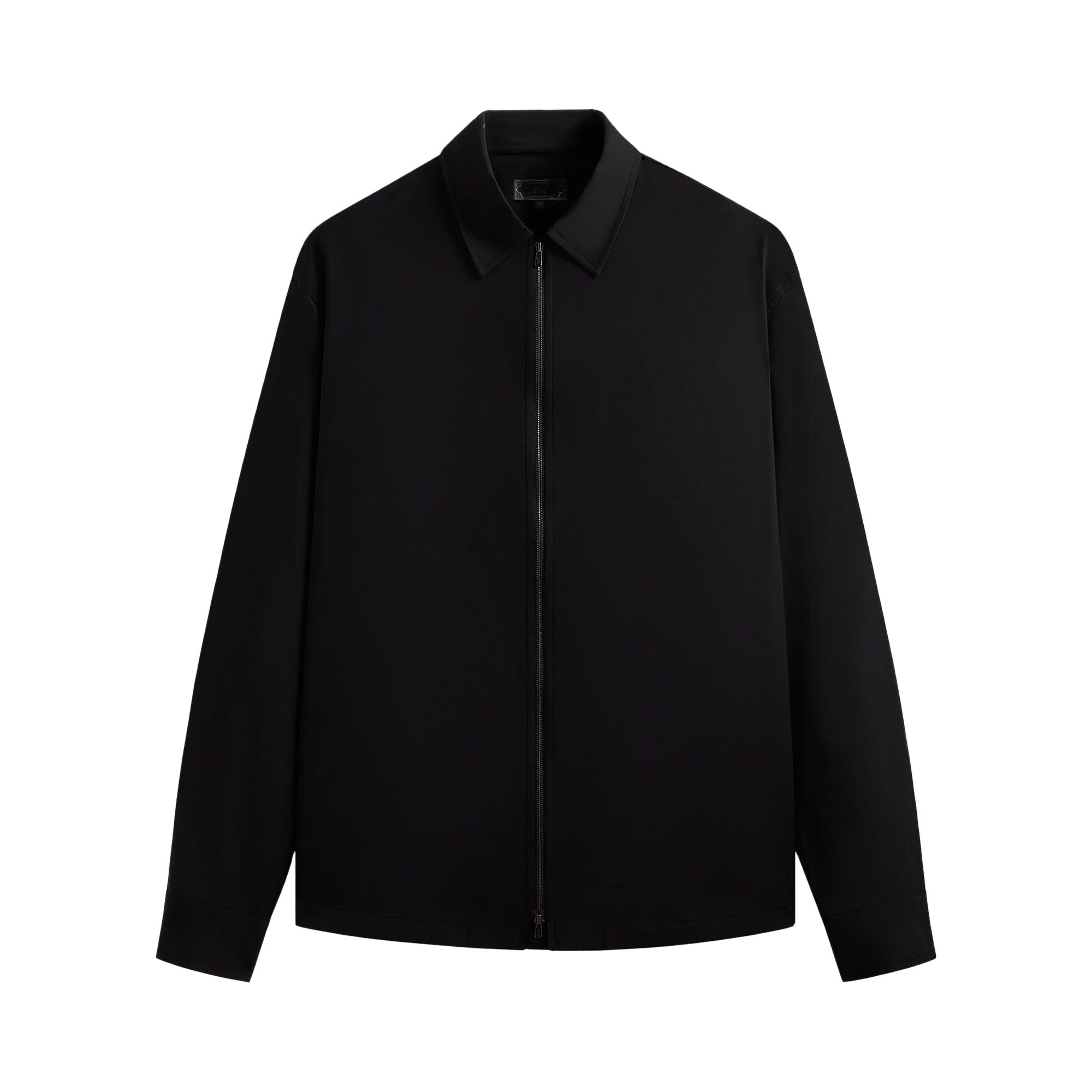 Pre-owned Kith Tropical Wool Marquis Zip Up Shirt 'black' | Men's Size M