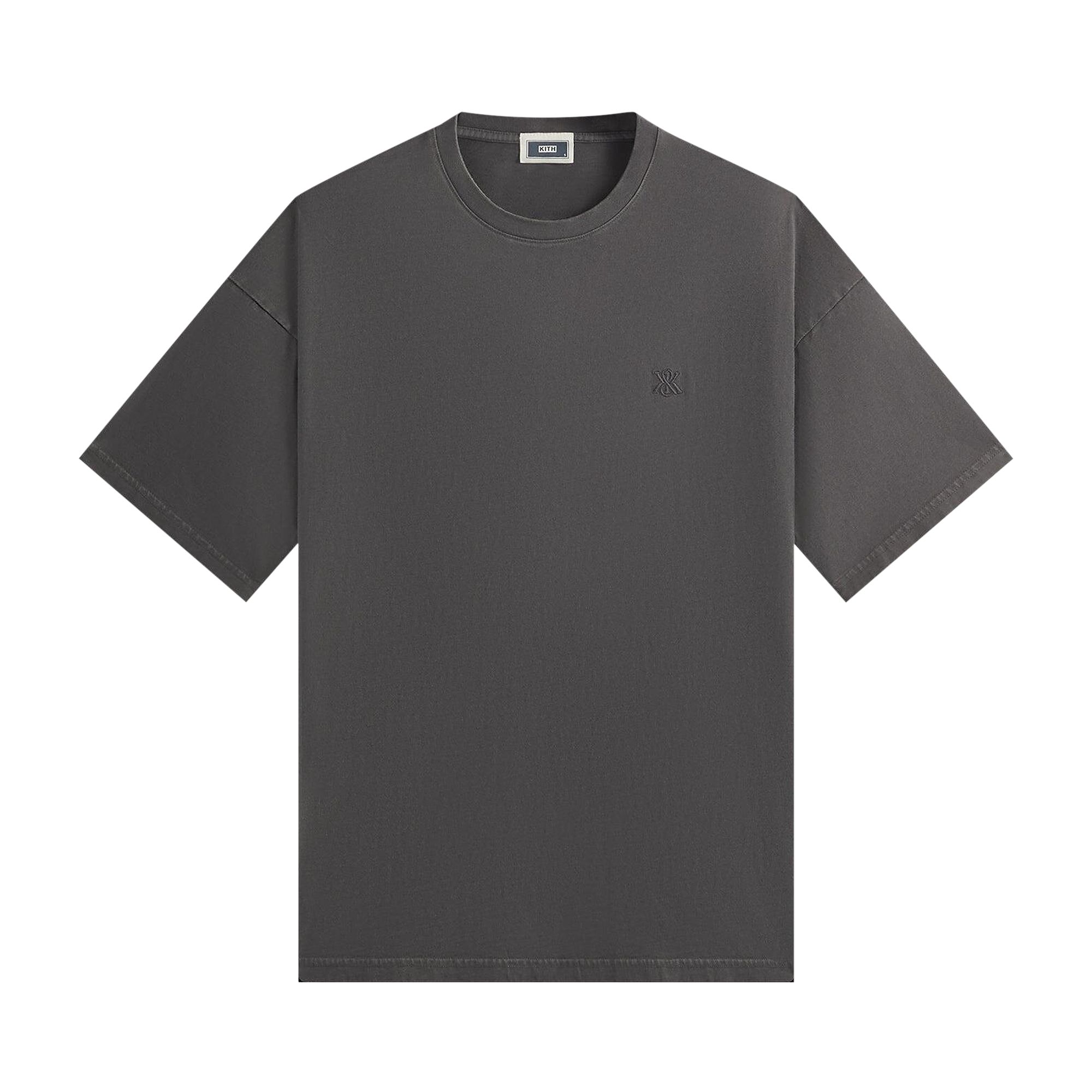 Pre-owned Kith Sueded Jersey Bishop Tee 'hematite' | Black | Men's Size S