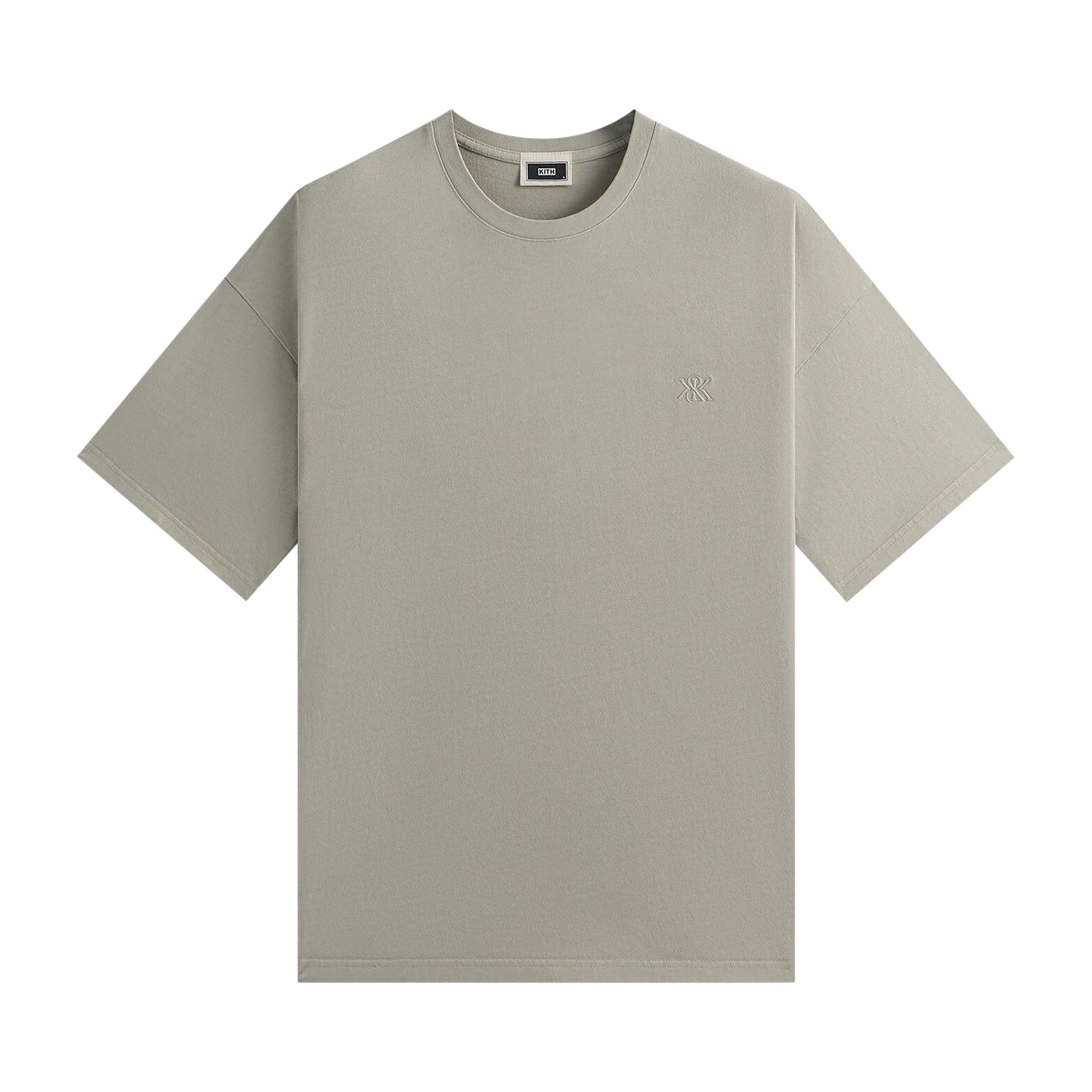 Pre-owned Kith Sueded Jersey Bishop Tee 'culver' | White | Men's Size L