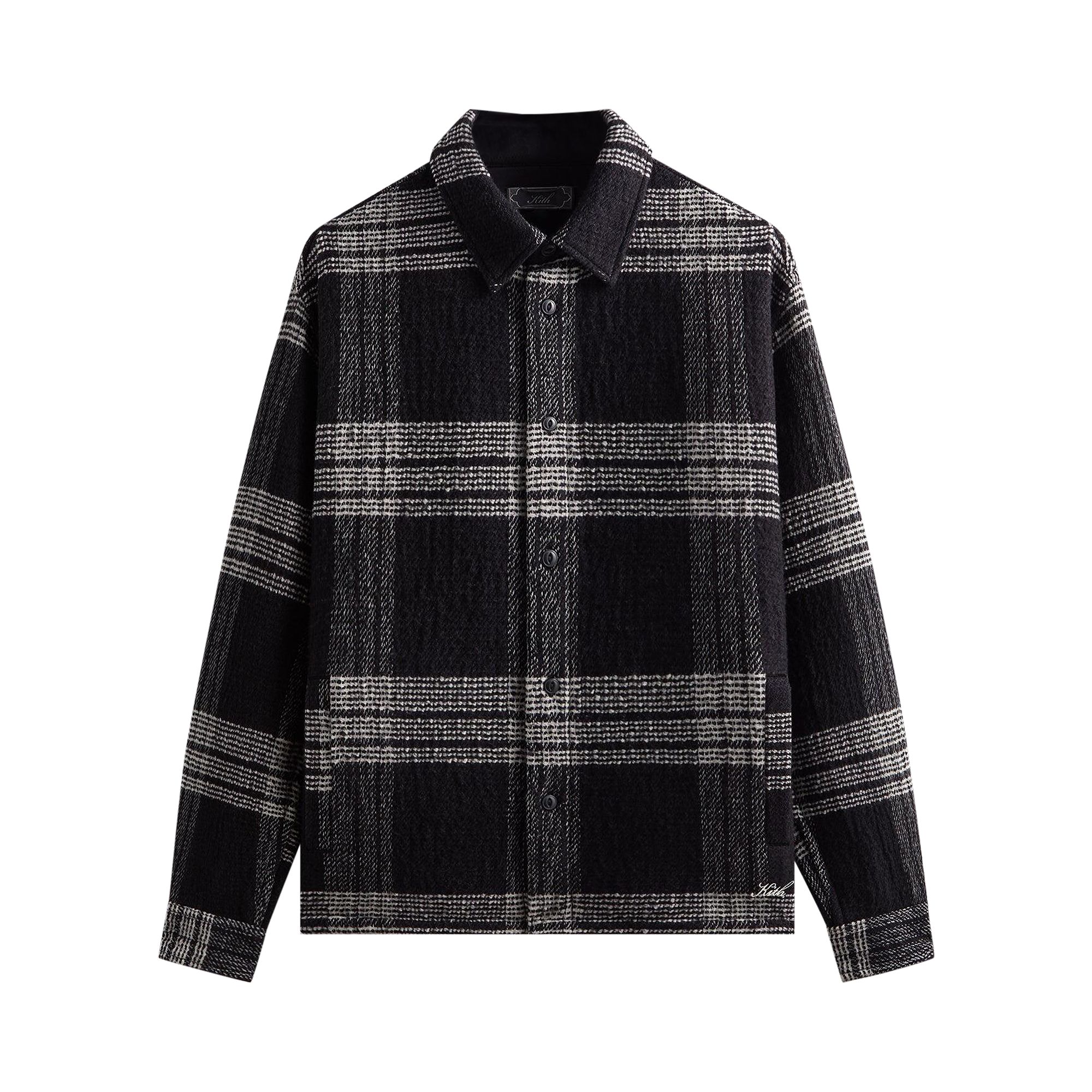 Pre-owned Kith Textured Plaid Isaiah Buttondown 'black' | Men's Size M
