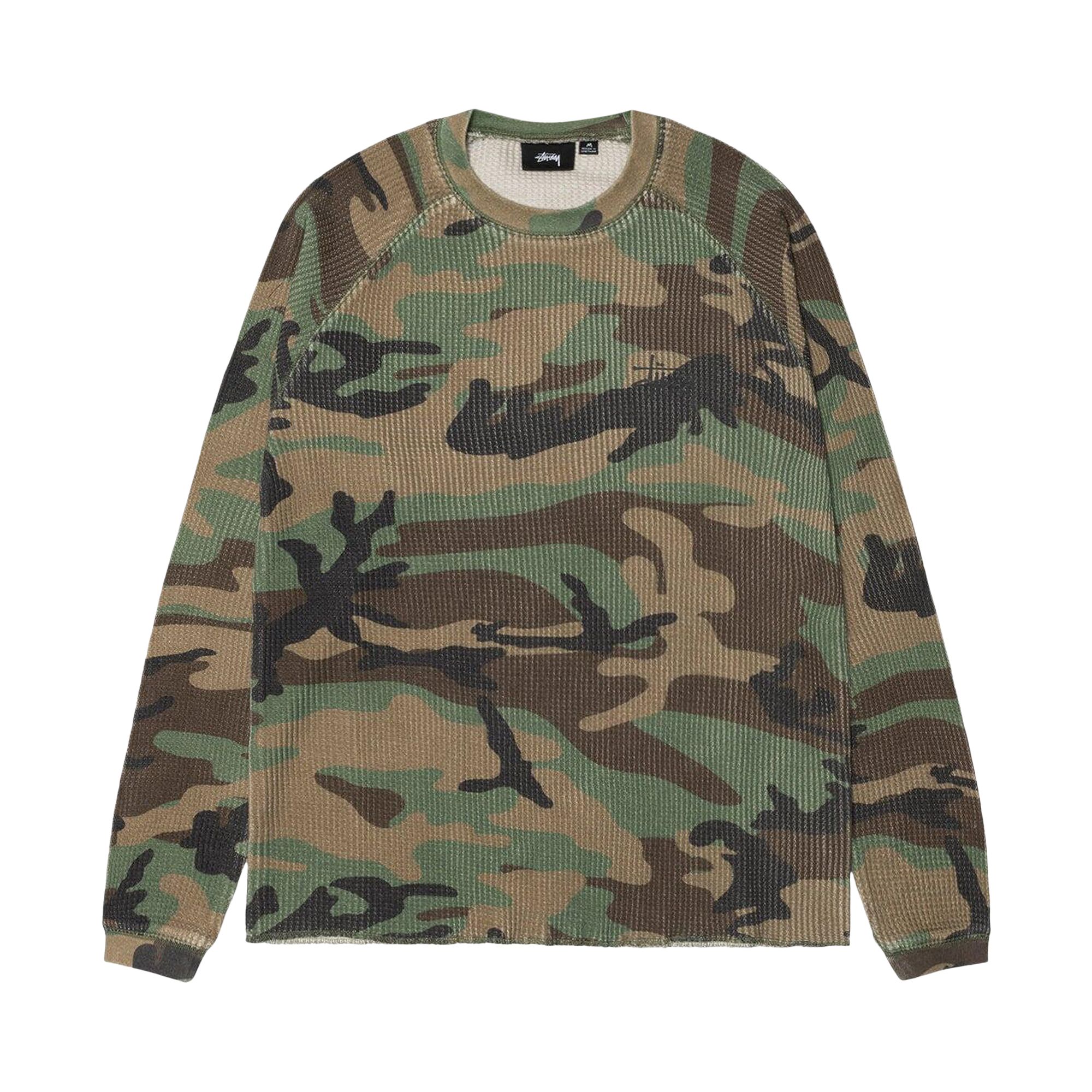Pre-owned Stussy Basic Thermal 'woodland Camo' | Brown | Men's Size S