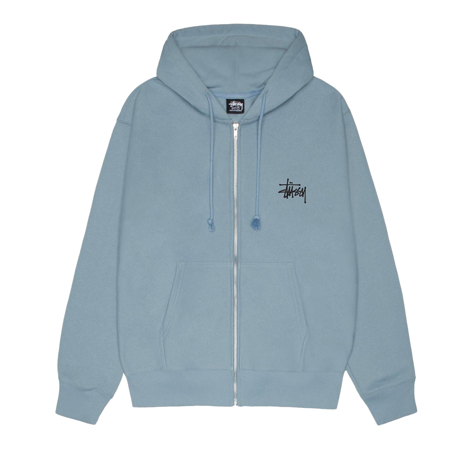 Pre-owned Stussy Basic Zip Hoodie 'slate' | Blue | Men's Size S