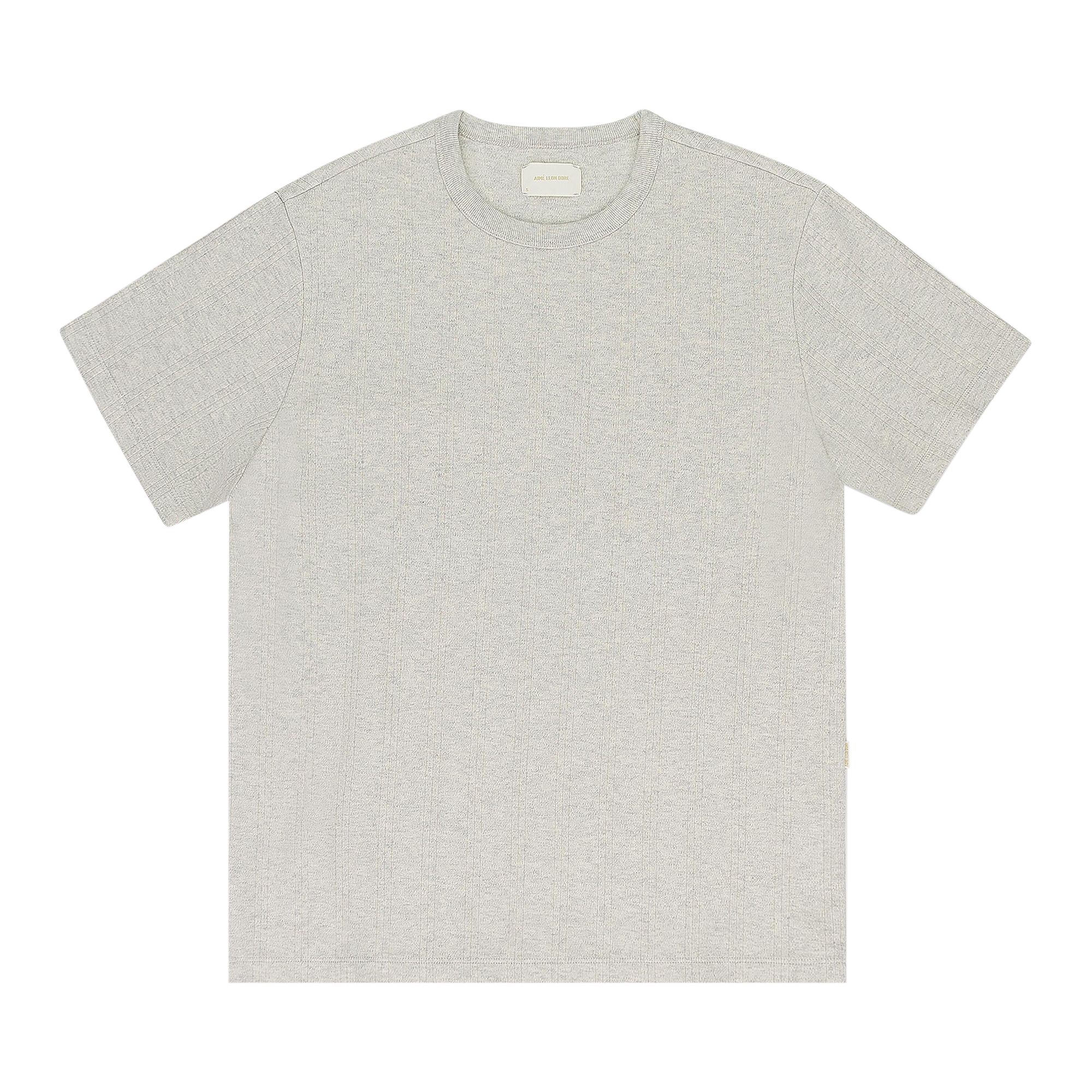 Pre-owned Aimé Leon Dore Drop Needle Uniform T-shirt 'oatmeal Melange' | White | Men's Size Xs