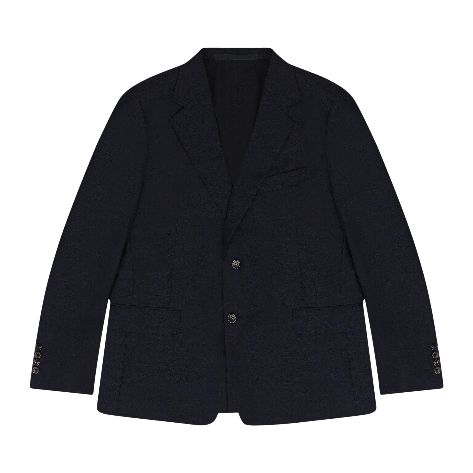 Pre-owned Lanvin Single Breasted Flap Pockets Jacket Blazer 'bleu Marine' | Blue | Men's Size 48