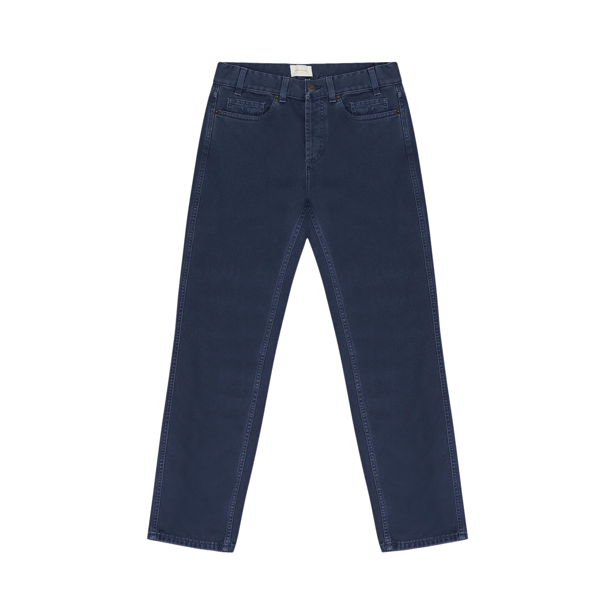 Pre-owned Aimé Leon Dore Garment Dyed Straight Fit Denim 'maritime Blue' | Men's Size 30