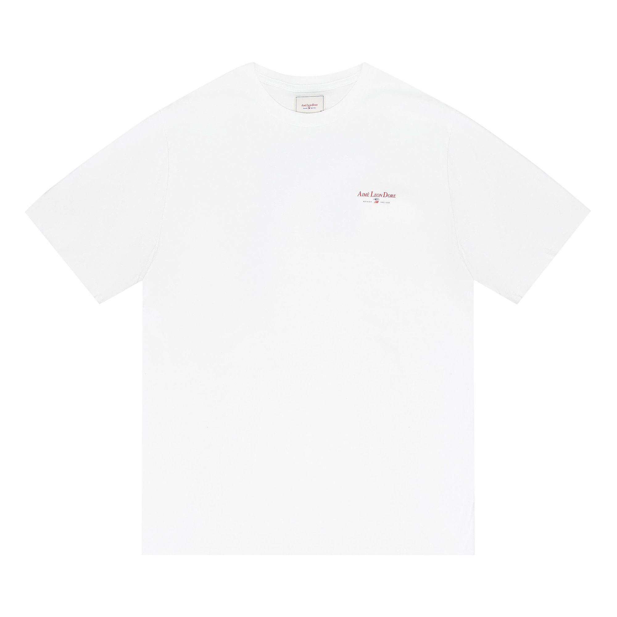 Pre-owned Aimé Leon Dore X New Balance Rainier '82 T-shirt 'bright White' | Men's Size S