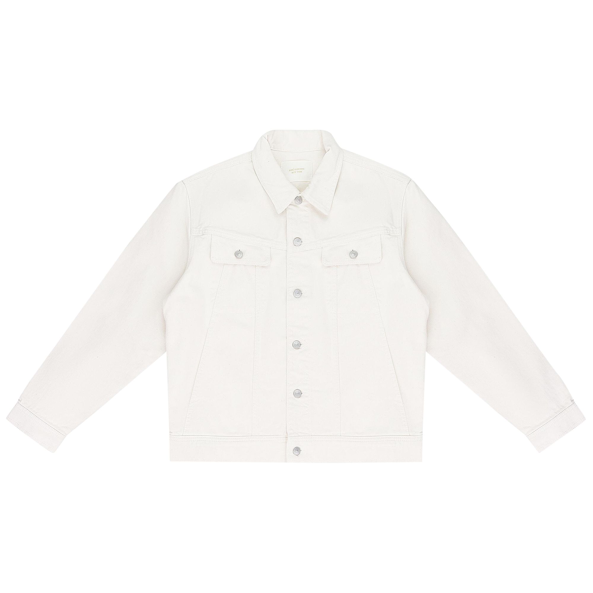 Pre-owned Aimé Leon Dore Trucker Denim Jacket 'natural' | Cream | Men's Size L In White