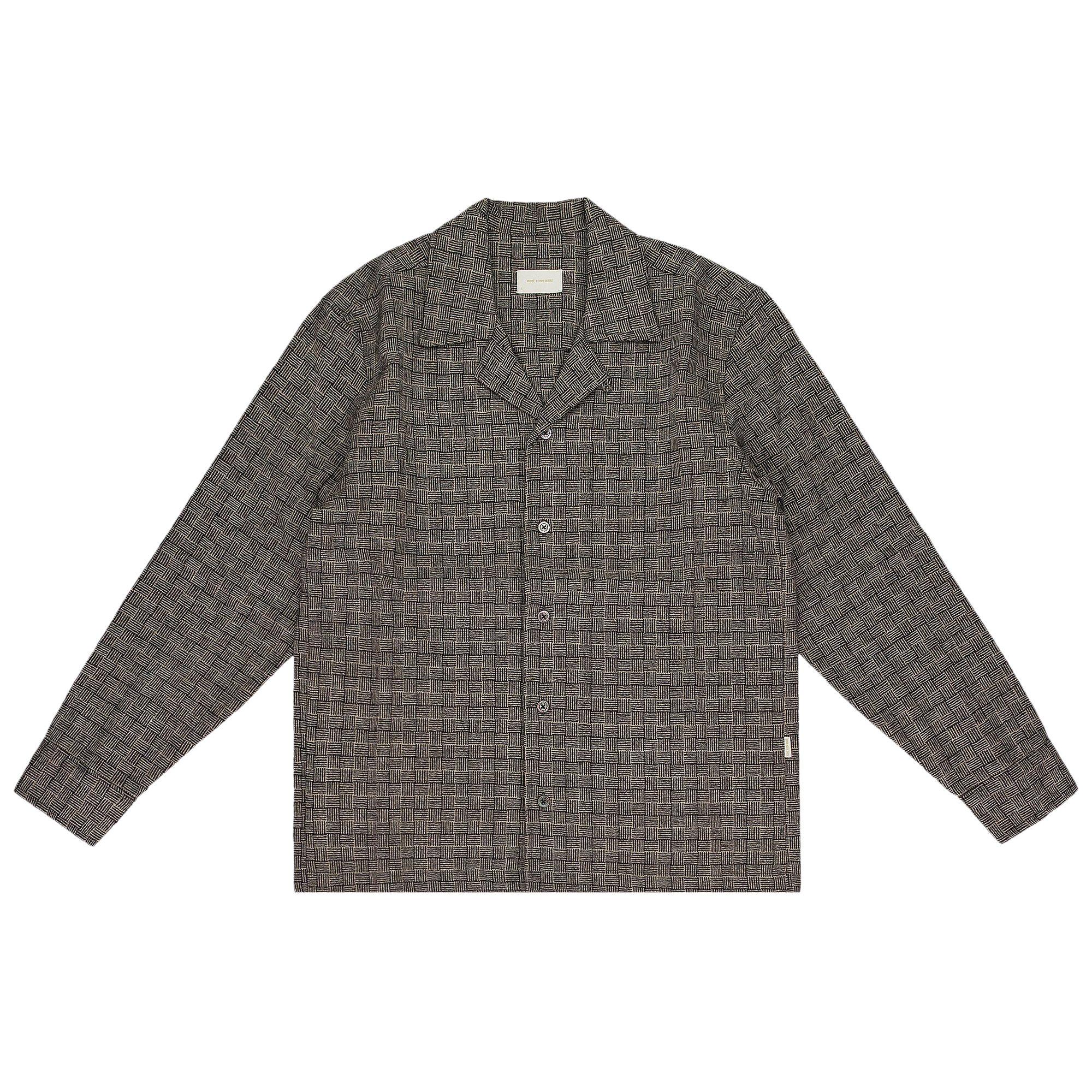 Pre-owned Aimé Leon Dore Jacquard Collar Button-down Shirt 'black White' | Multi-color | Men's Size S