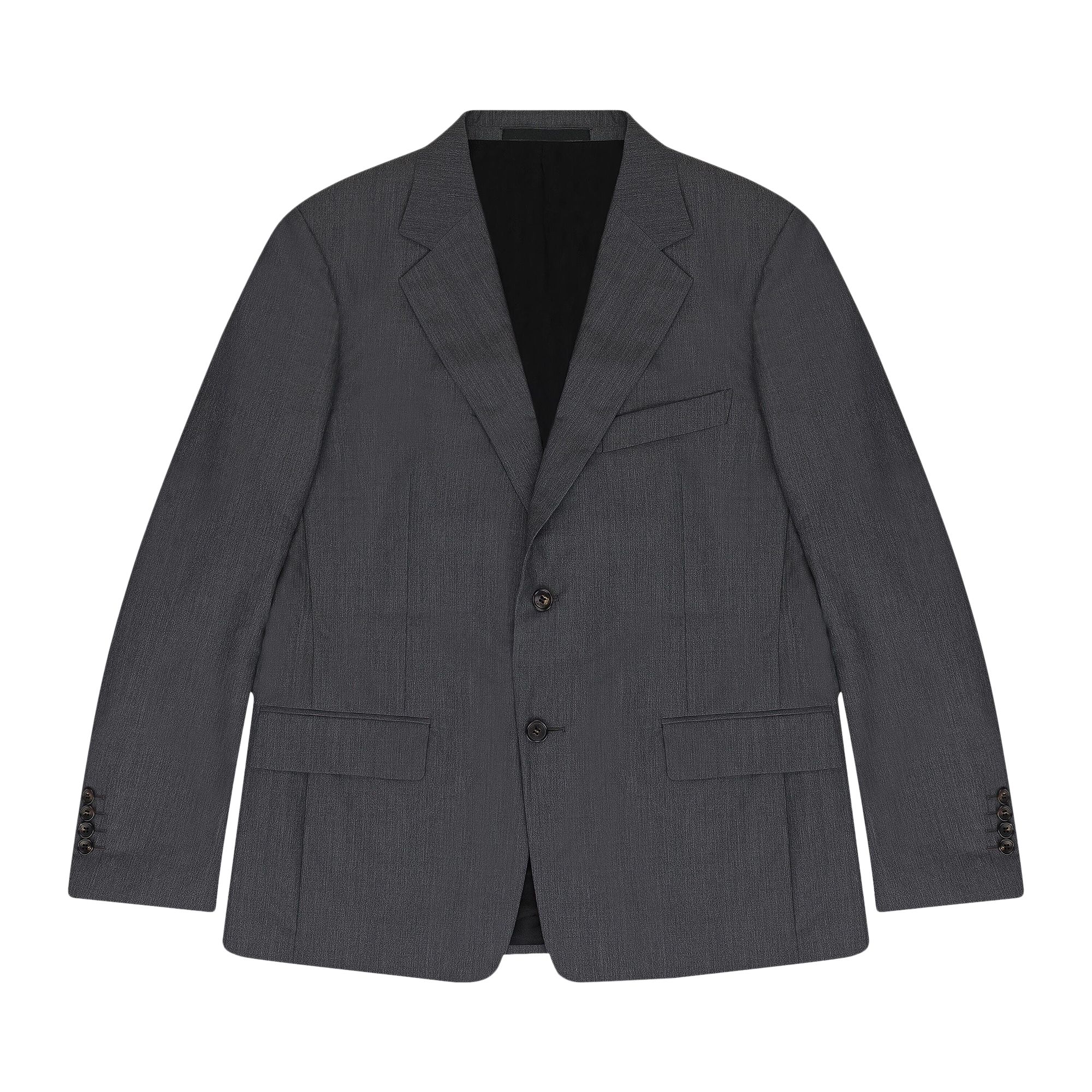Pre-owned Lanvin Single Breasted Flap Pockets Blazer 'gris Fonce Chine' | Grey | Men's Size 50 In Gray