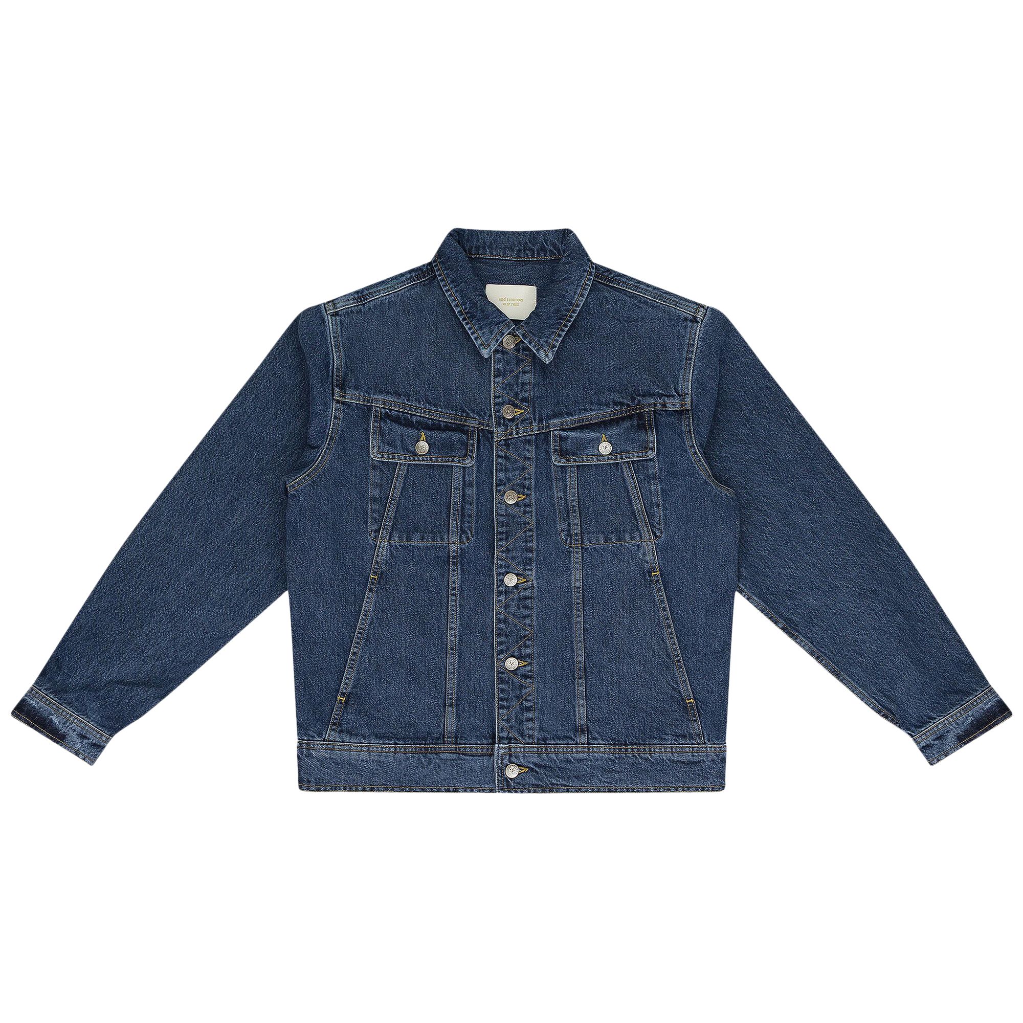 Pre-owned Aimé Leon Dore Trucker Denim Jacket 'medium Wash' | Blue | Men's Size Xs
