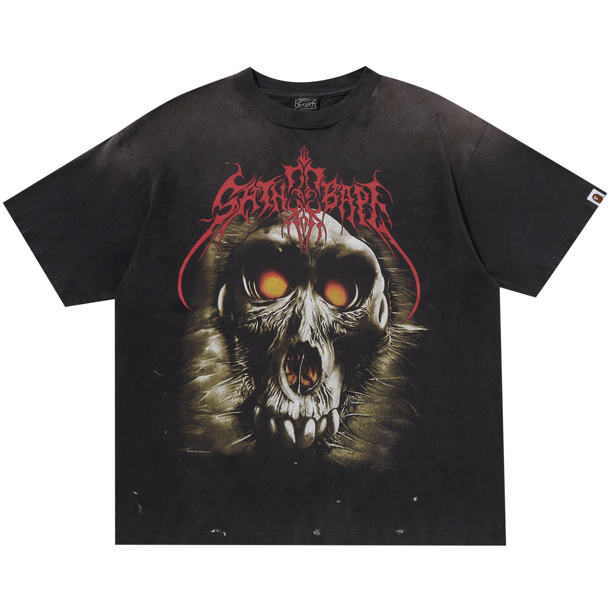 Pre-owned Bape X Saint Mxxxxxx Saint Tee 'black' | Men's Size M