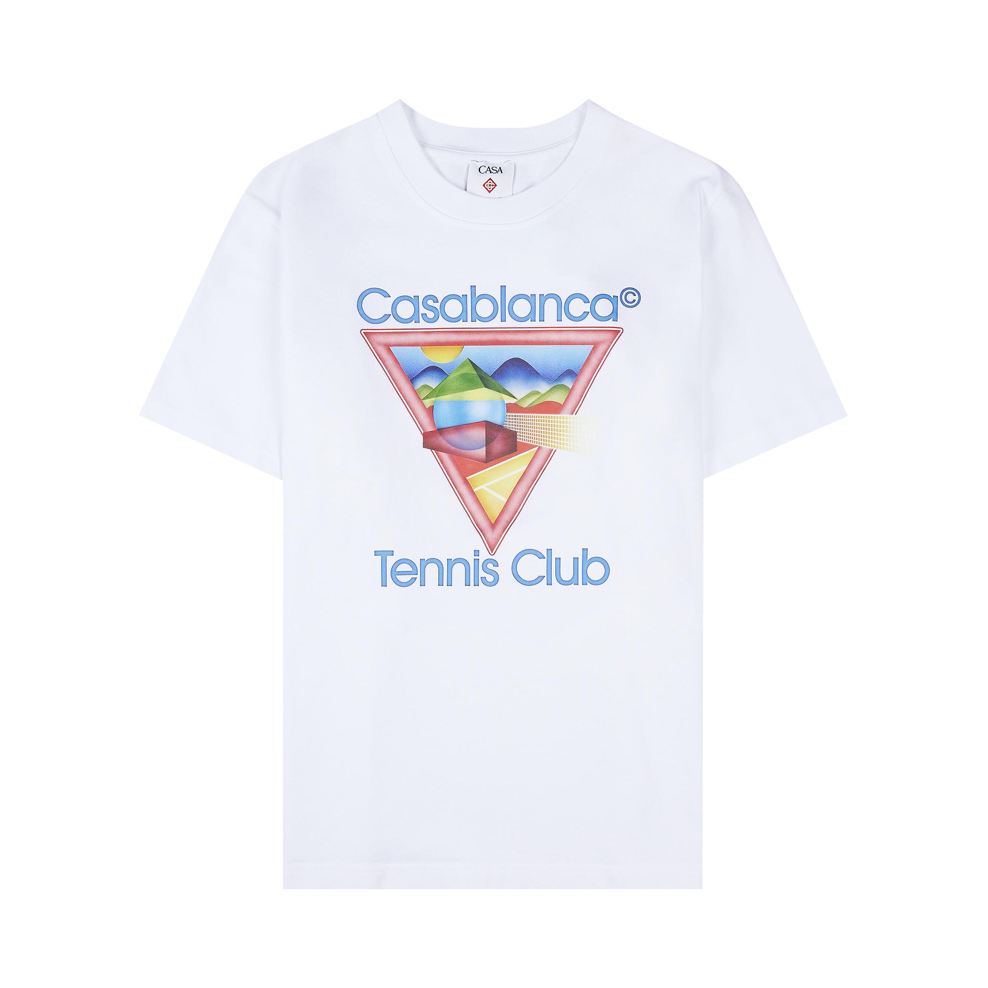 Pre-owned Casablanca Tennis Club Icon Printed T-shirt 'white' | Men's Size S