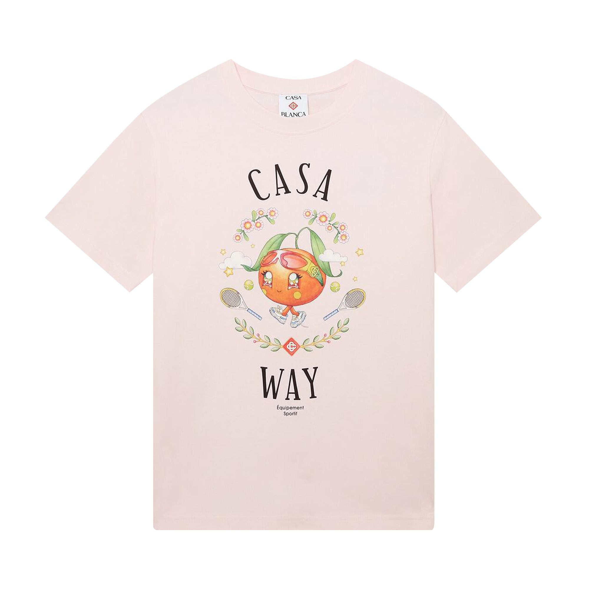 Pre-owned Casablanca Casa Way Kawaii Orange Printed T-shirt 'pink' | Men's Size Xl