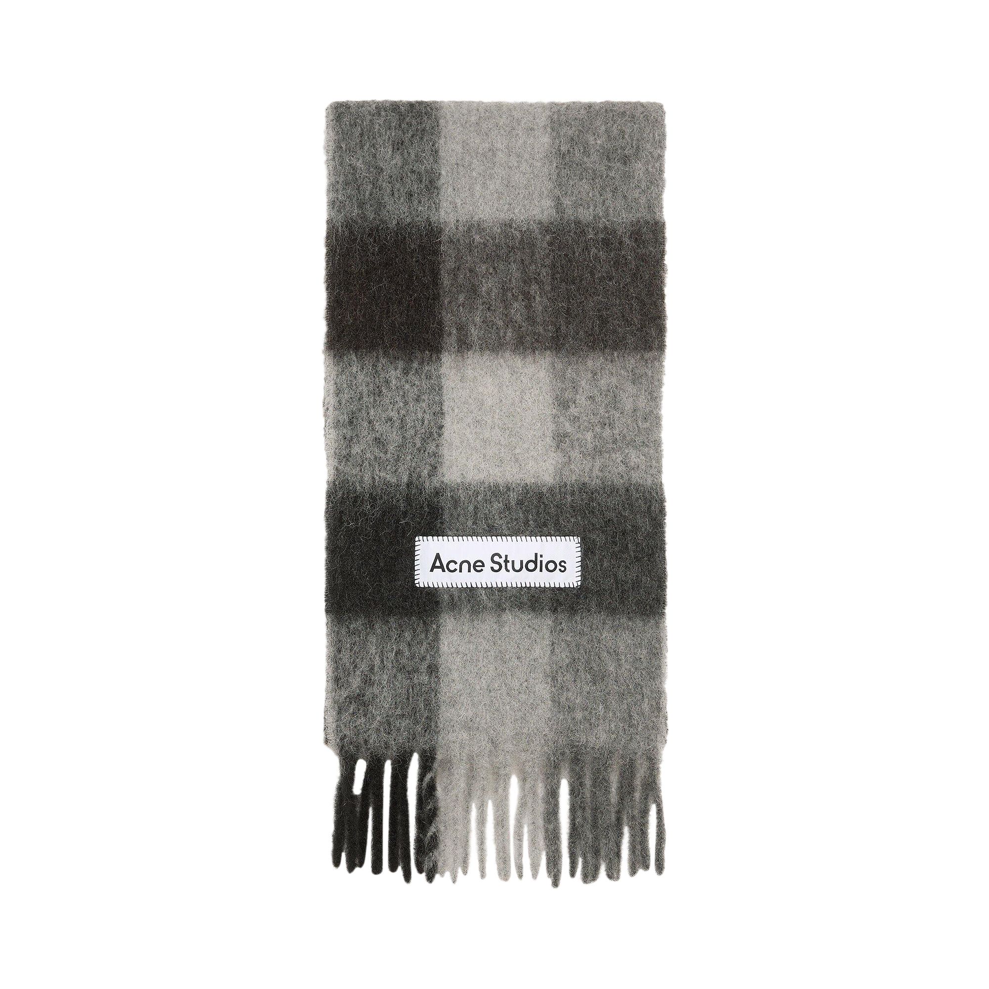 Pre-owned Acne Studios Vally Check Scarf 'black/grey/dark Grey' | Men's Size Onesize
