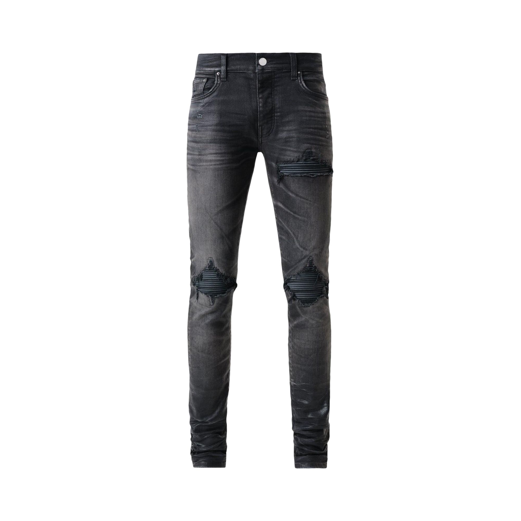 Pre-owned Amiri Waxed Tonal Mx1 Jean 'waxed Faded Black' | Men's Size 34