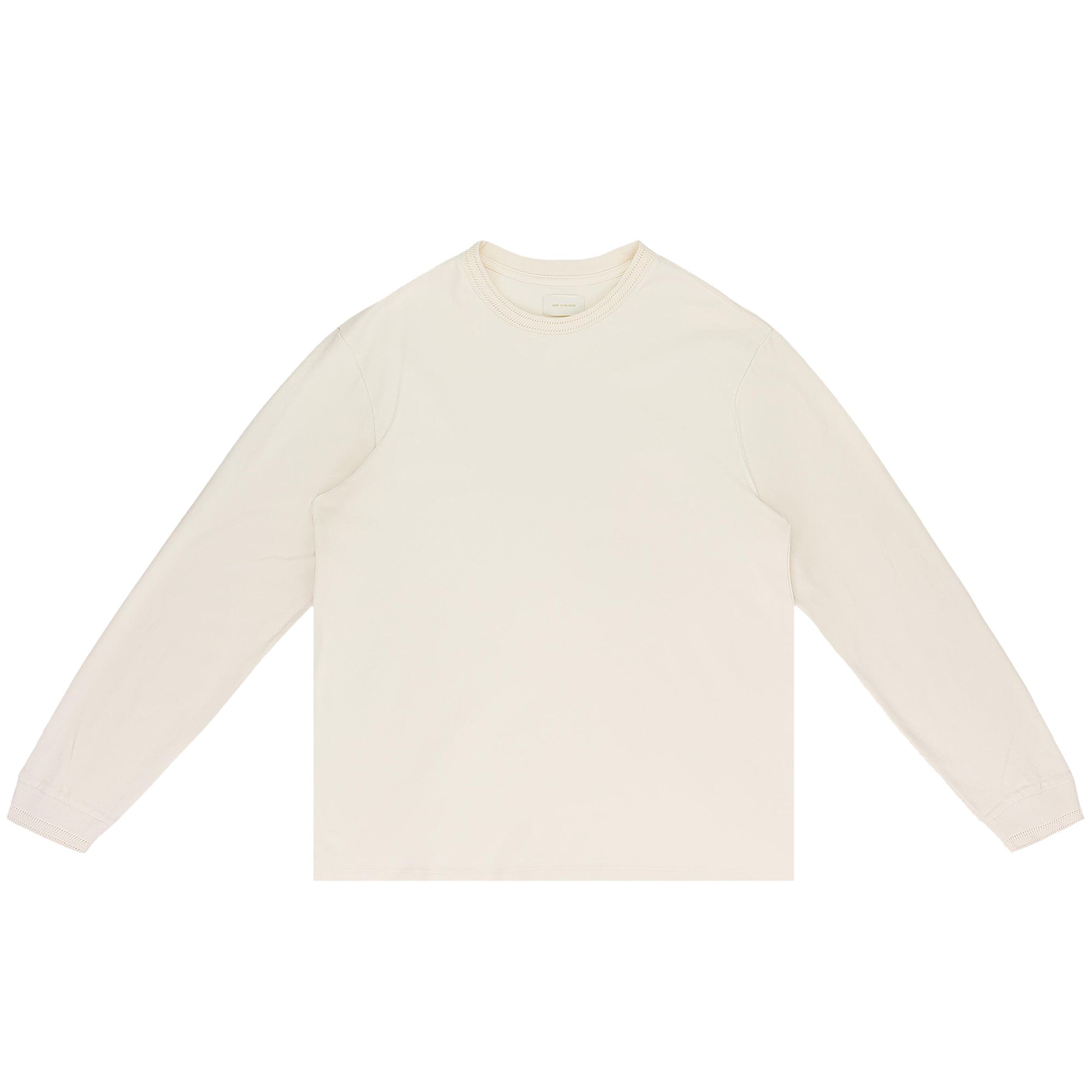 Pre-owned Aimé Leon Dore Pointelle Long-sleeve T-shirt 'pristine' | Cream | Men's Size Xxl In White