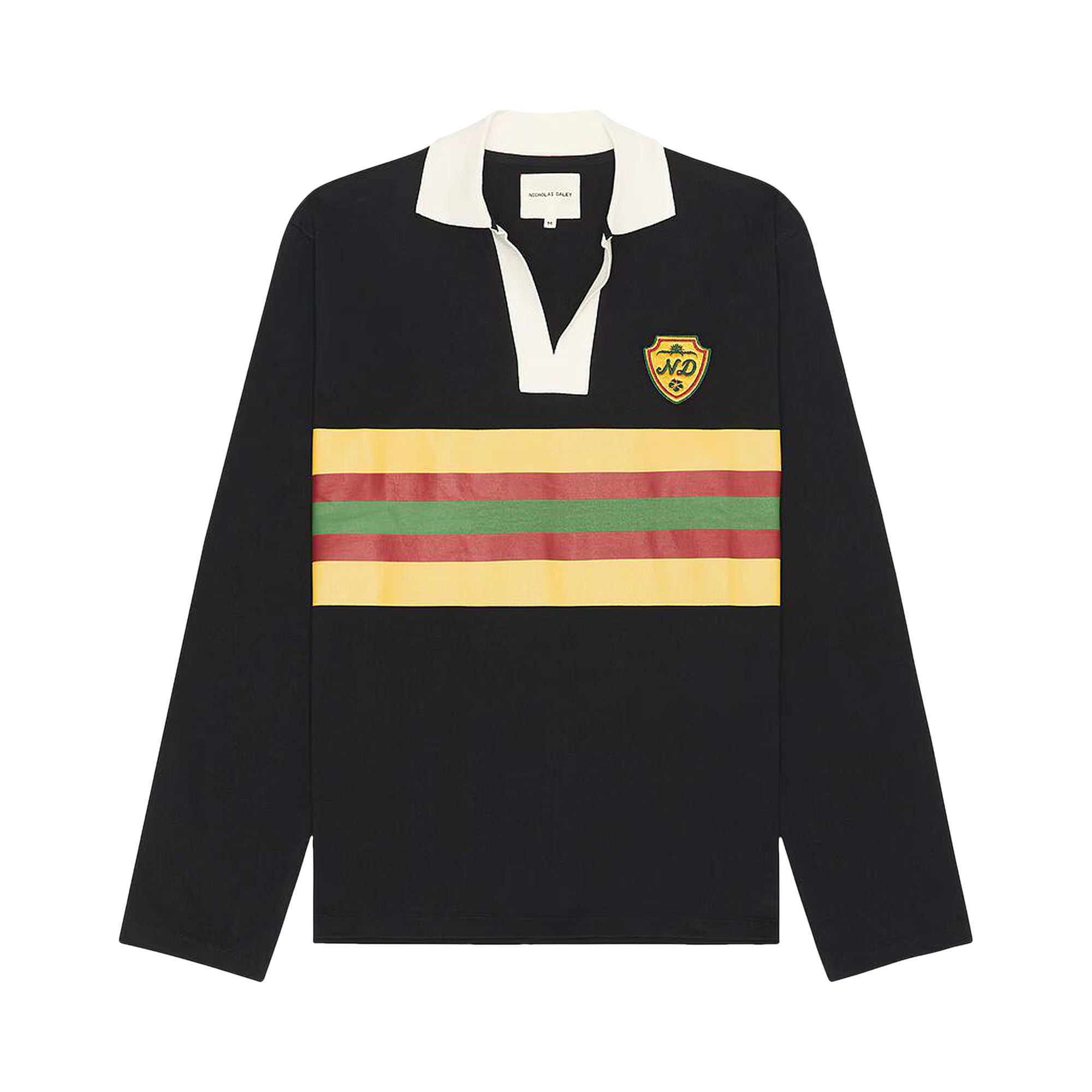 Pre-owned Nicholas Daley Striped Rugby 'black' | Men's Size Xl