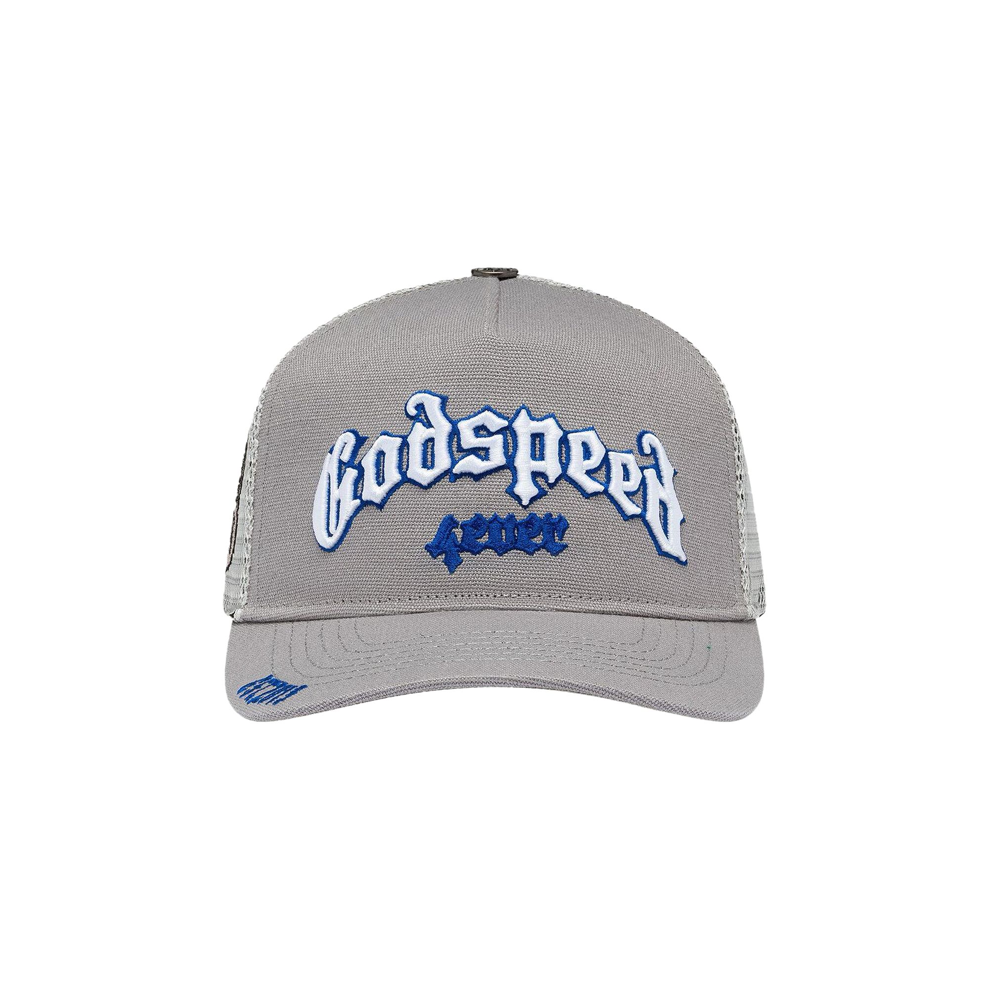 Pre-owned Godspeed Forever Trucker Hat 'grey/royal' | Men's Size Onesize In Gray