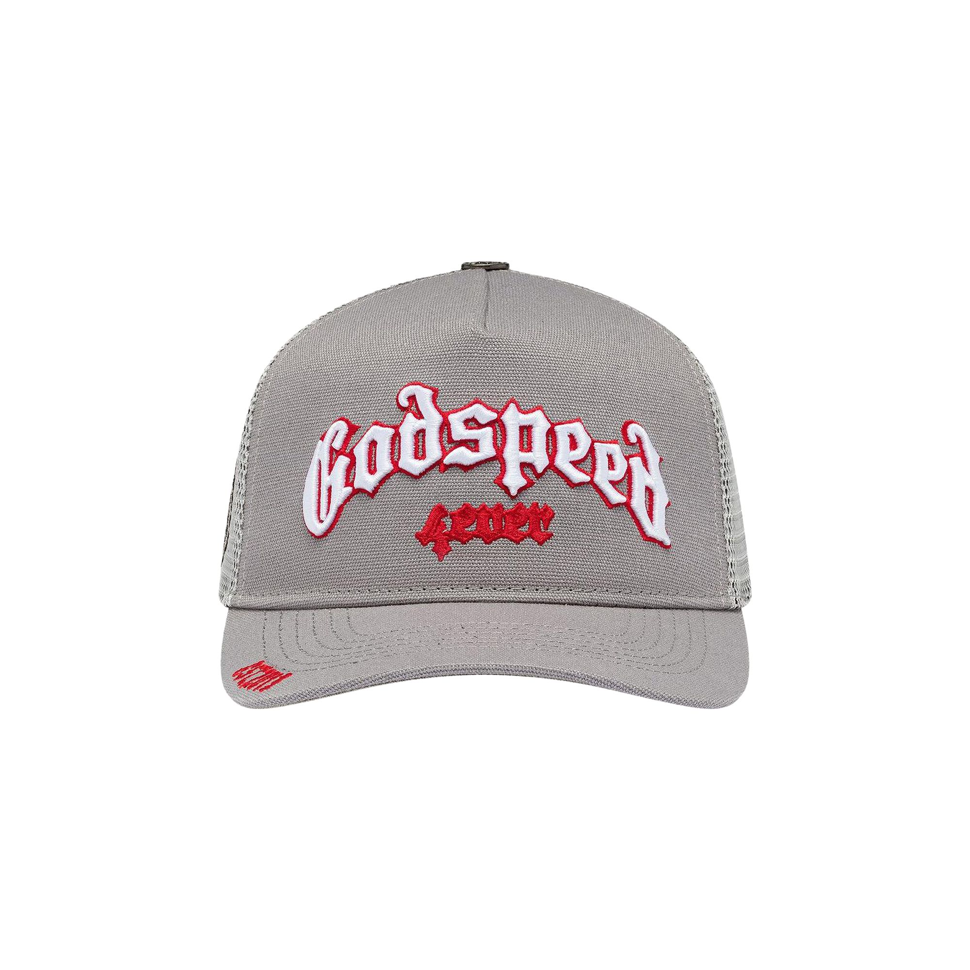 Pre-owned Godspeed Forever Trucker Hat 'grey/red' | Men's Size Onesize In Gray