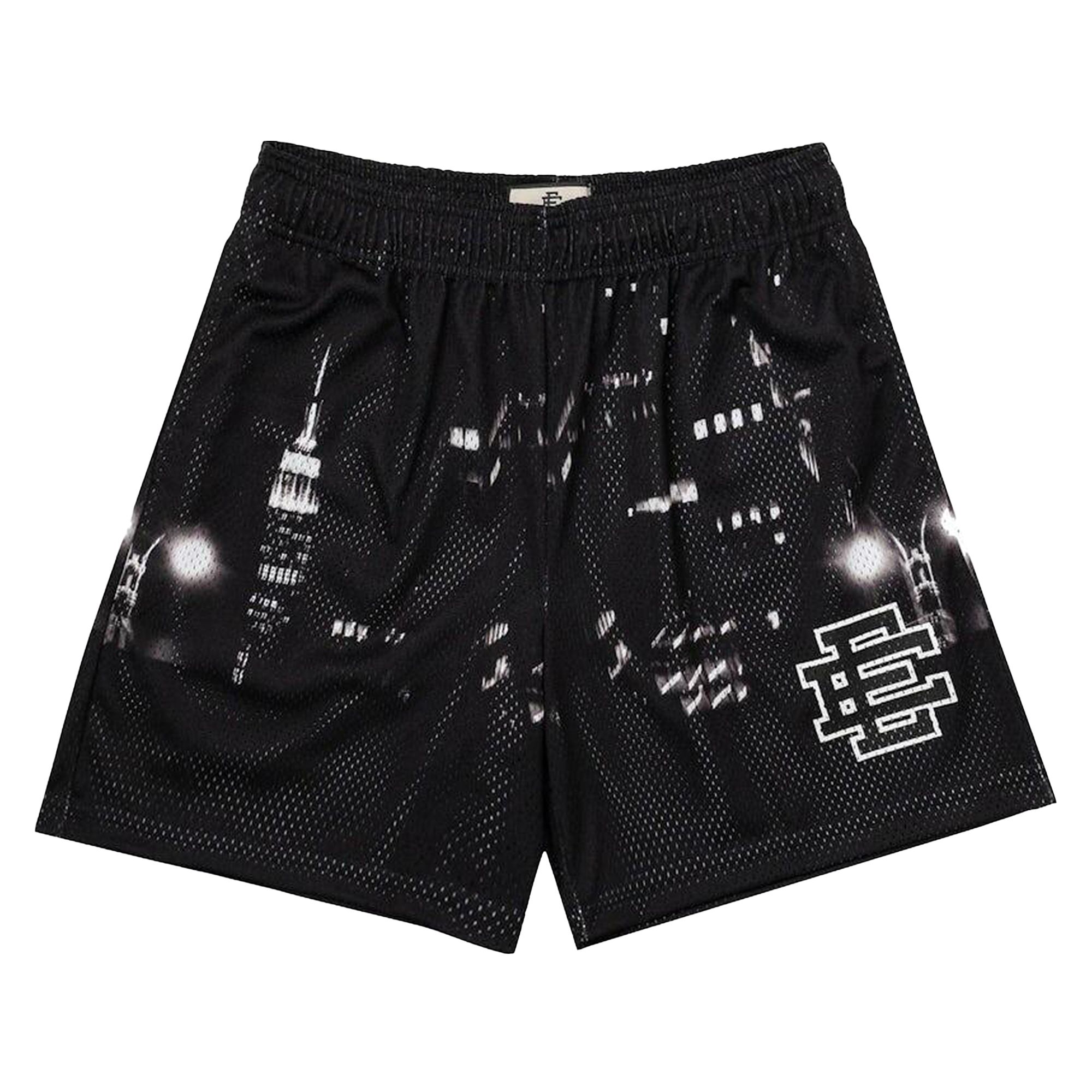 Pre-owned Eric Emanuel Ee Basic Shorts 'black Skyline' | Men's Size Xl
