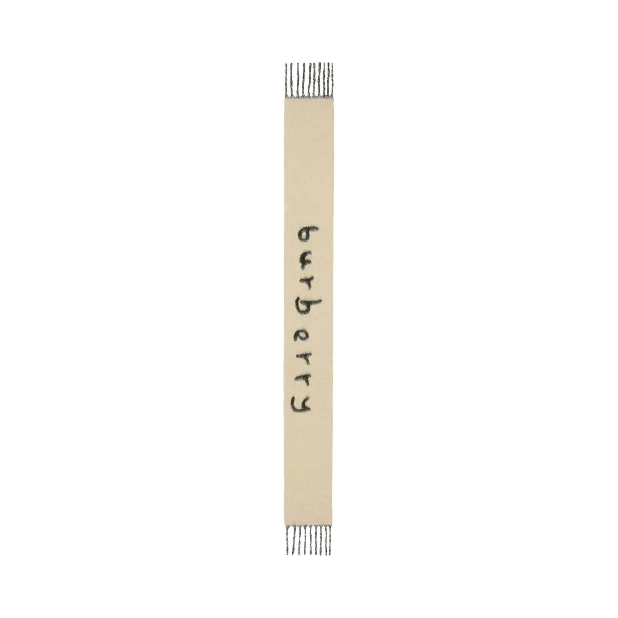 Pre-owned Burberry Classic Stripe Trim Scarf 'archive Beige' | Cream | Women's Size Onesize In White