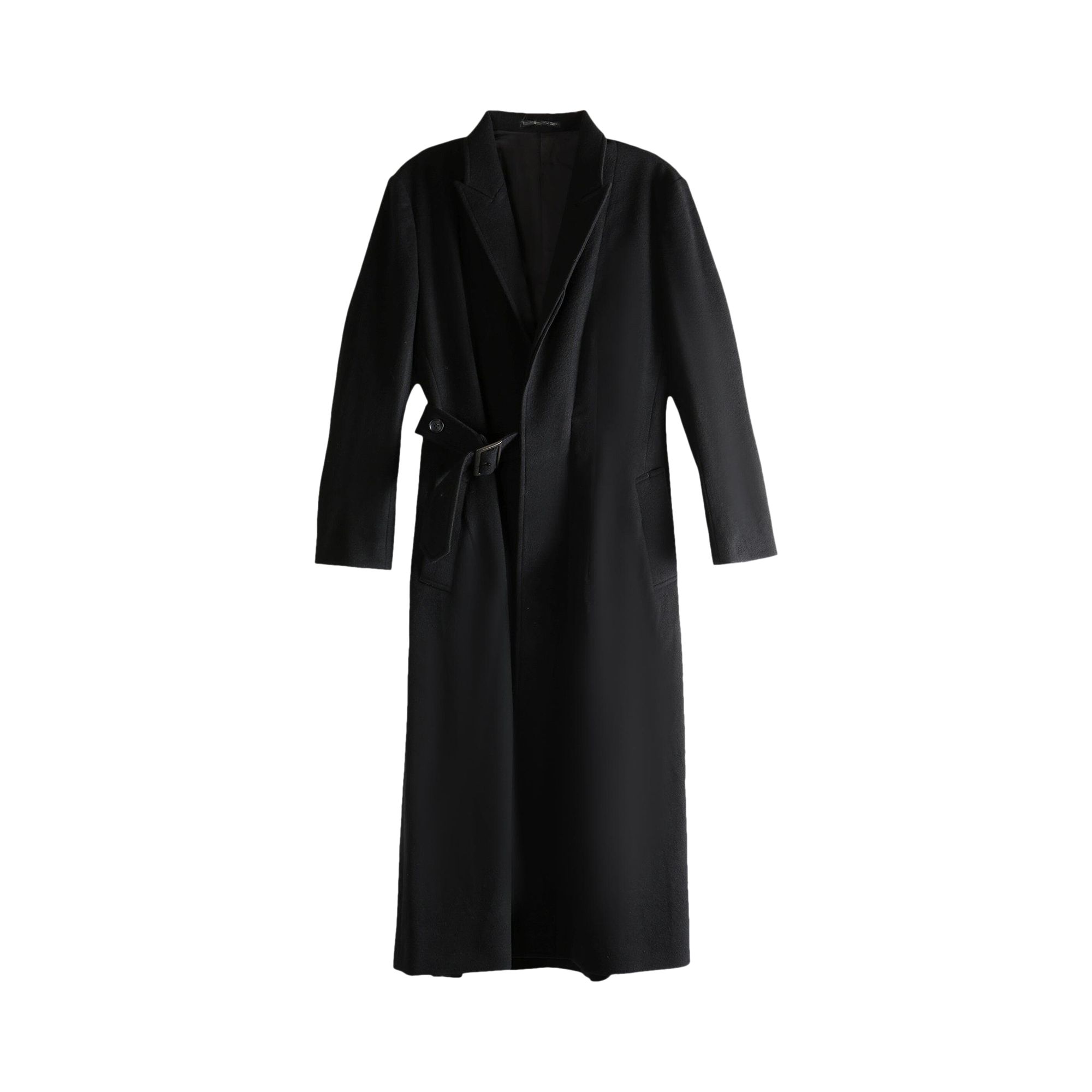 Pre-owned Yohji Yamamoto Waist Belt D Coat 'black' | Women's Size 2
