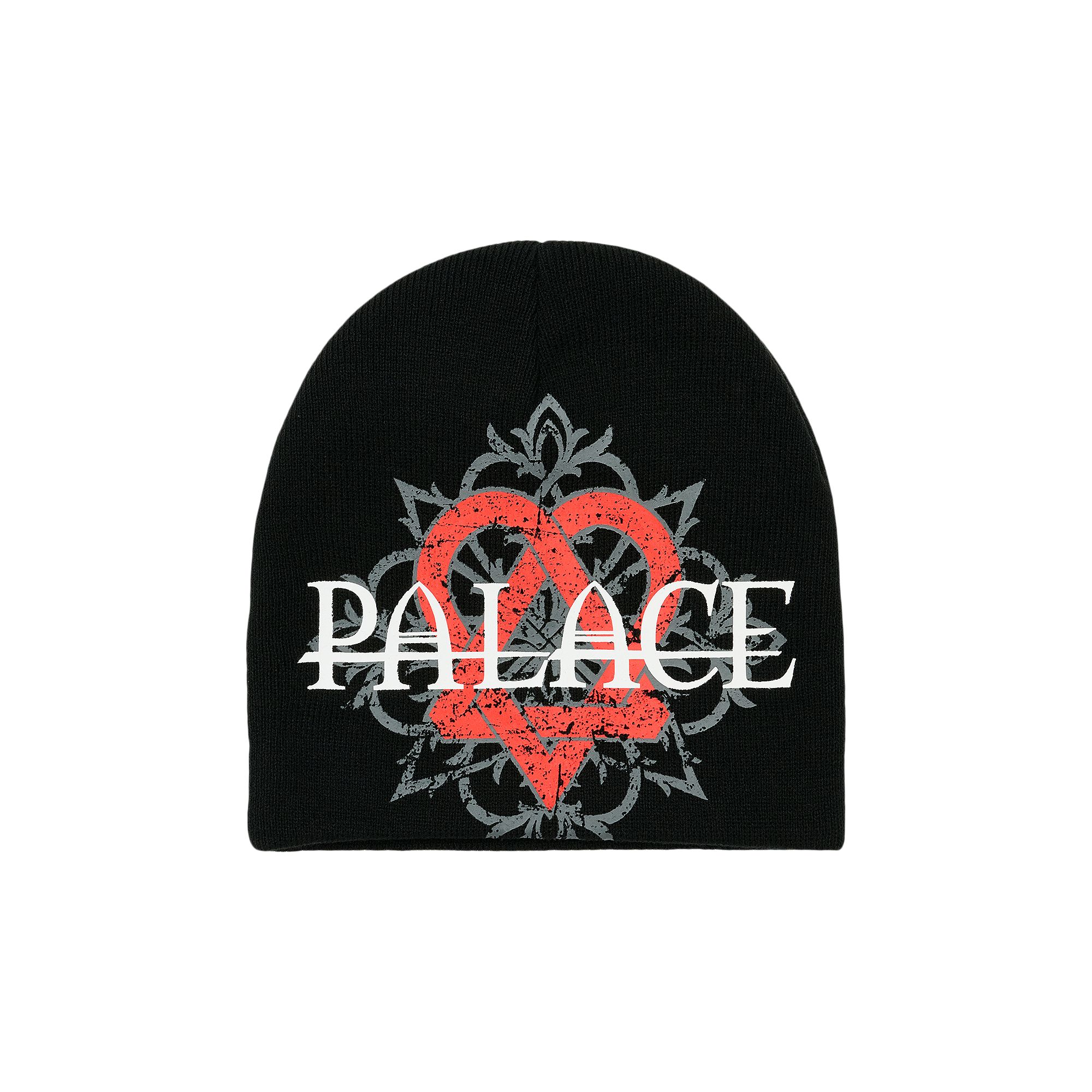 Pre-owned Palace Tri-gram Nein Cuff Beanie 'black' | Men's Size Onesize