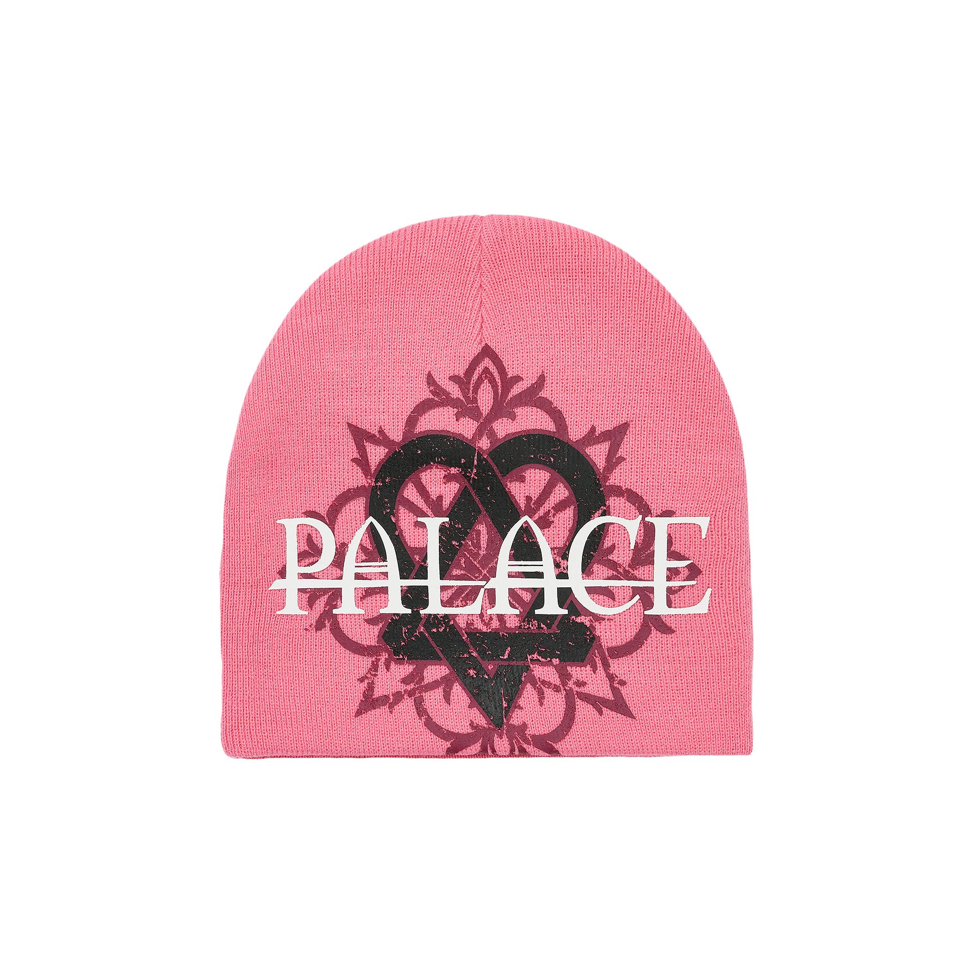 Pre-owned Palace Tri-gram Nein Cuff Beanie 'pink' | Men's Size Onesize