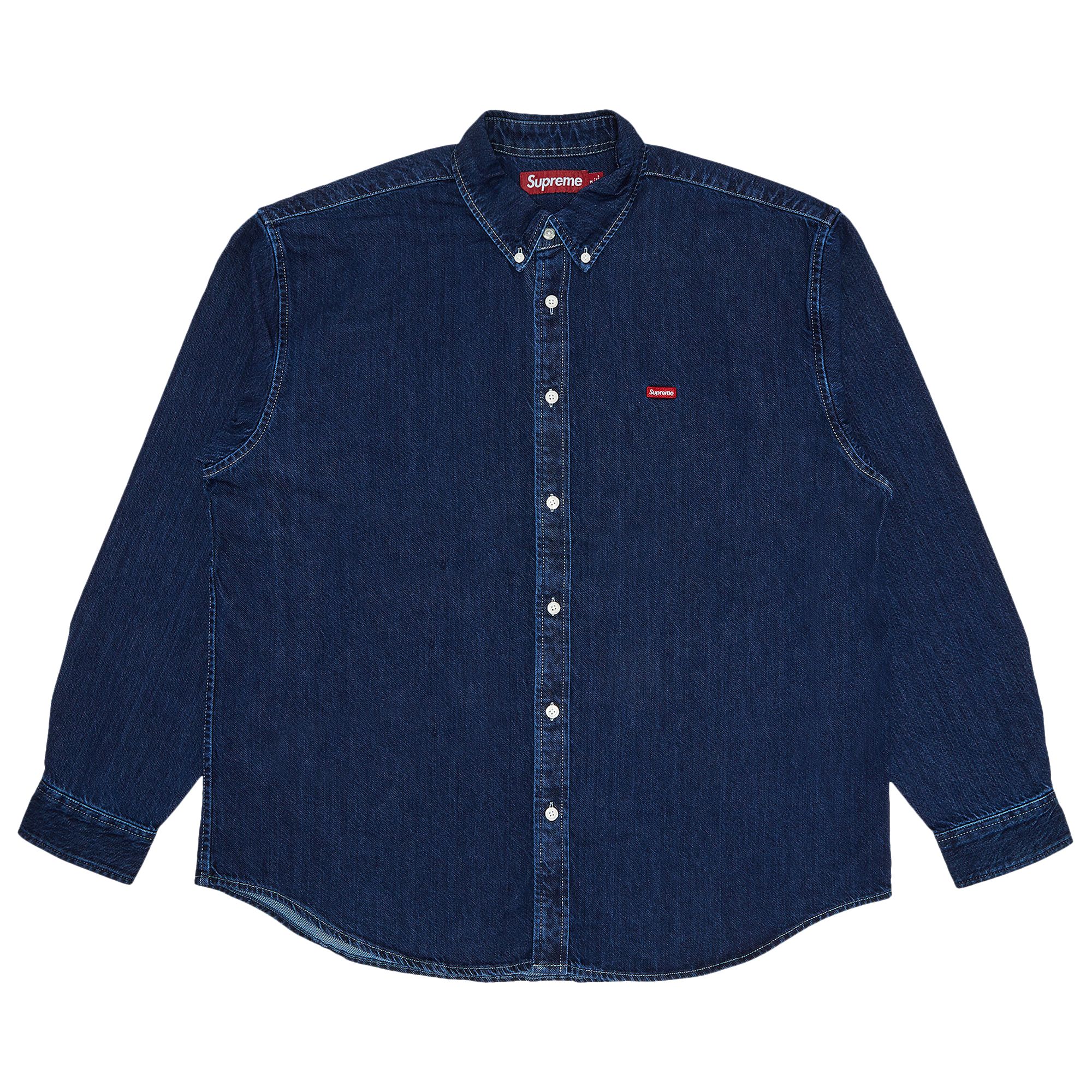 Pre-owned Supreme Small Box Denim Shirt 'indigo' | Blue | Men's Size S