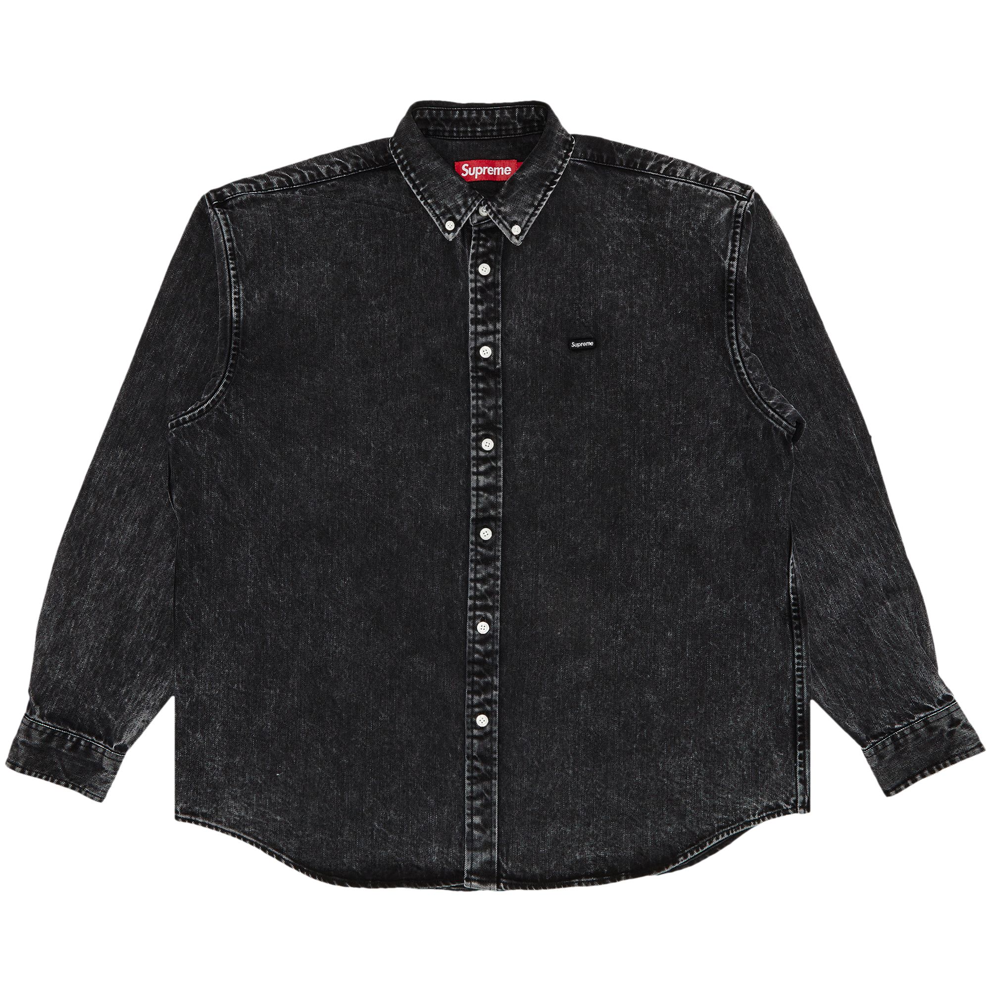 Pre-owned Supreme Small Box Denim Shirt 'black' | Men's Size S