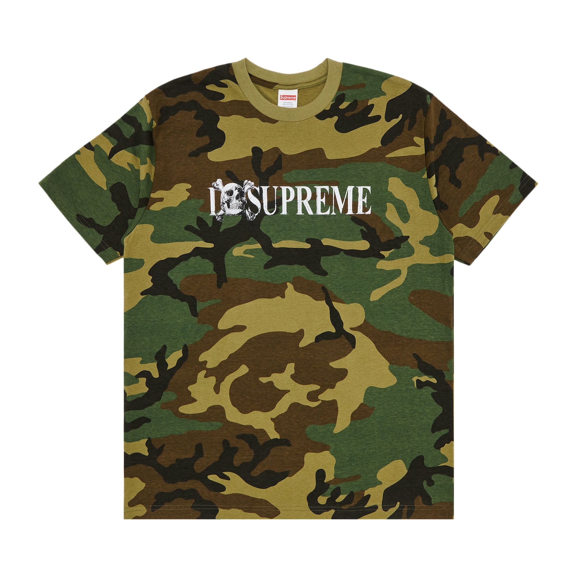 Pre-owned Supreme Skull Tee 'woodland Camo' | Multi-color | Men's Size Xxl