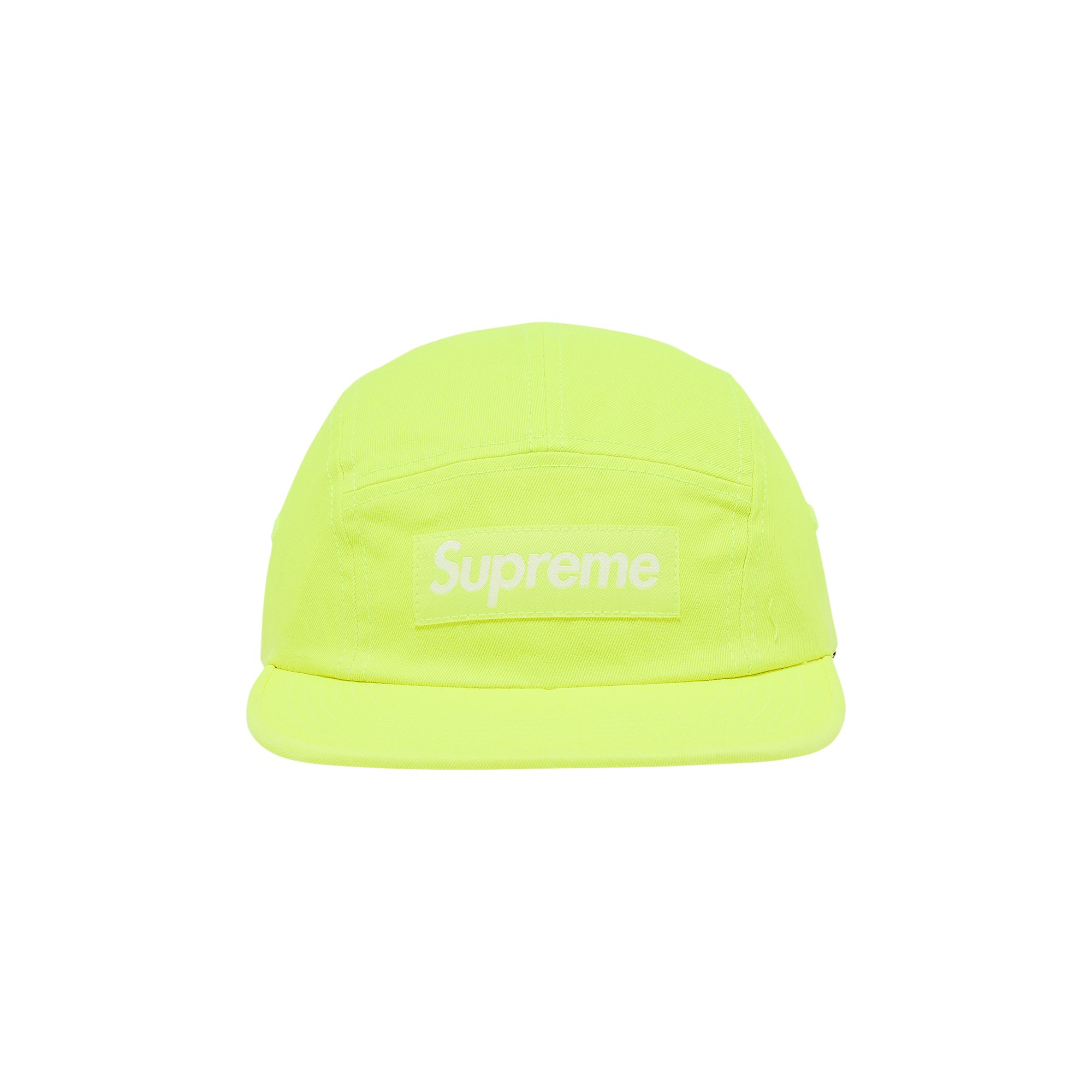 Pre-owned Supreme Washed Chino Twill Camp Cap 'neon Yellow' | Men's Size Onesize