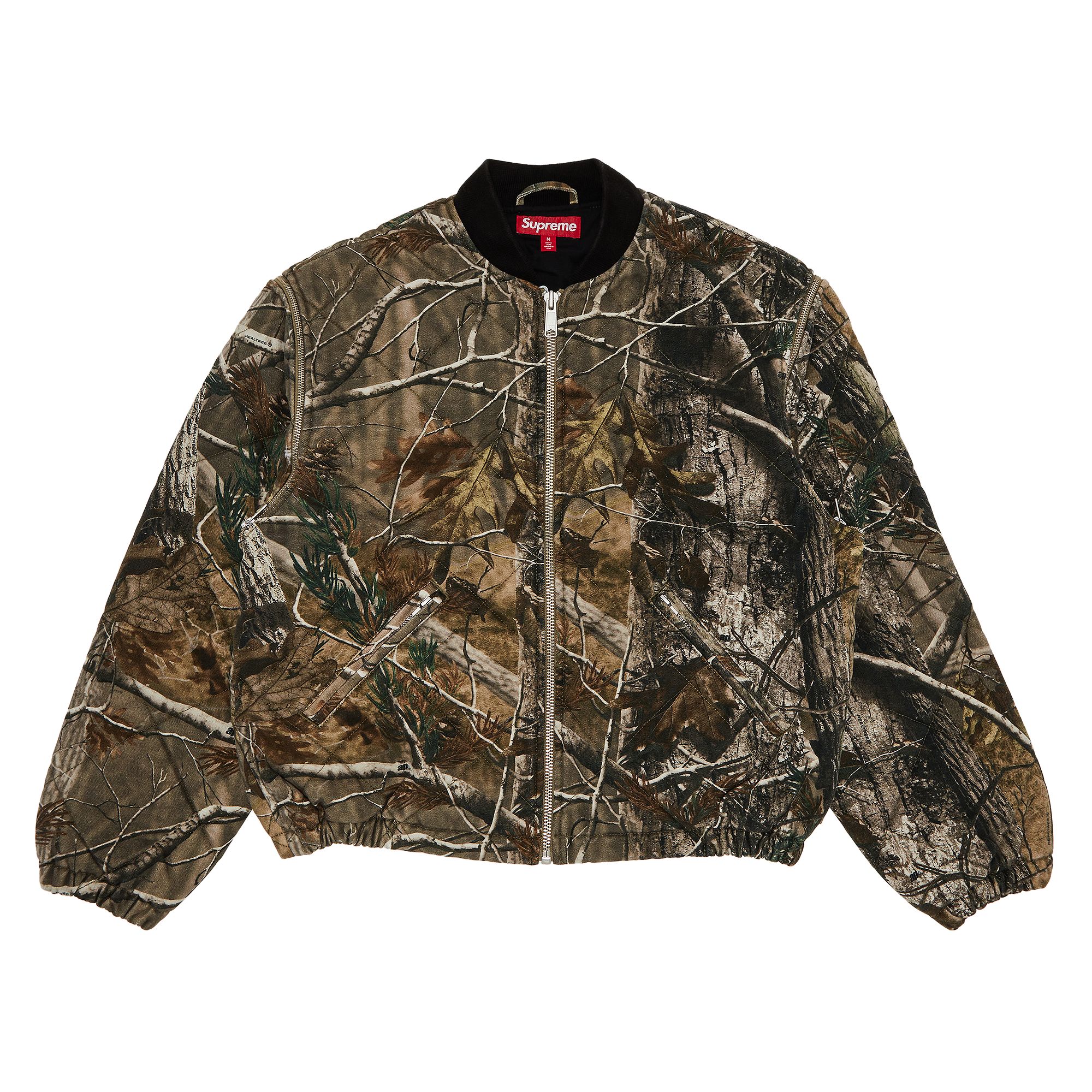 Pre-owned Supreme Zip-off Sleeve Quilted Bomber Jacket 'realtree Ap Camo' | Multi-color | Men's Size Xxl