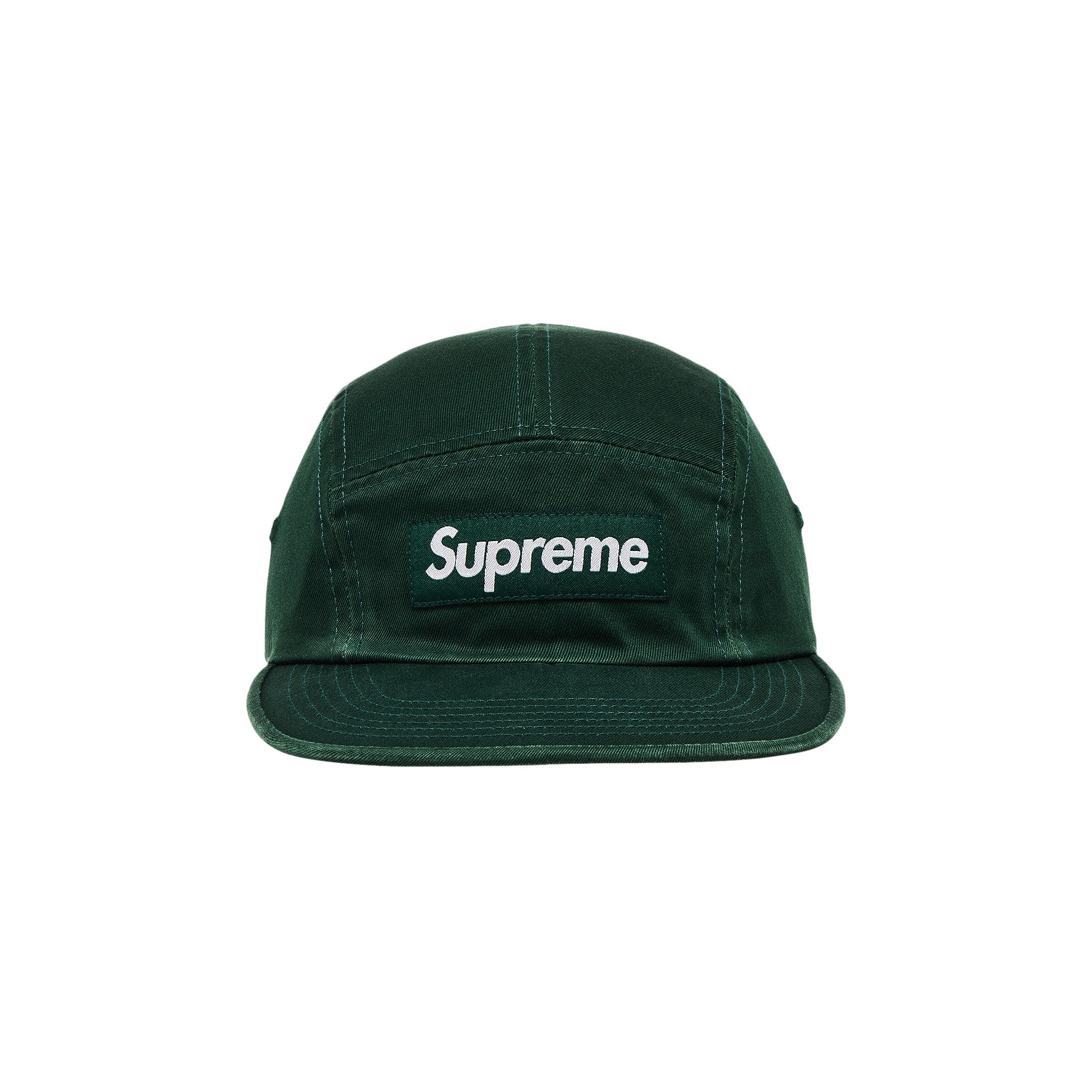 Pre-owned Supreme Washed Chino Twill Camp Cap 'pine' | Green | Men's Size Onesize