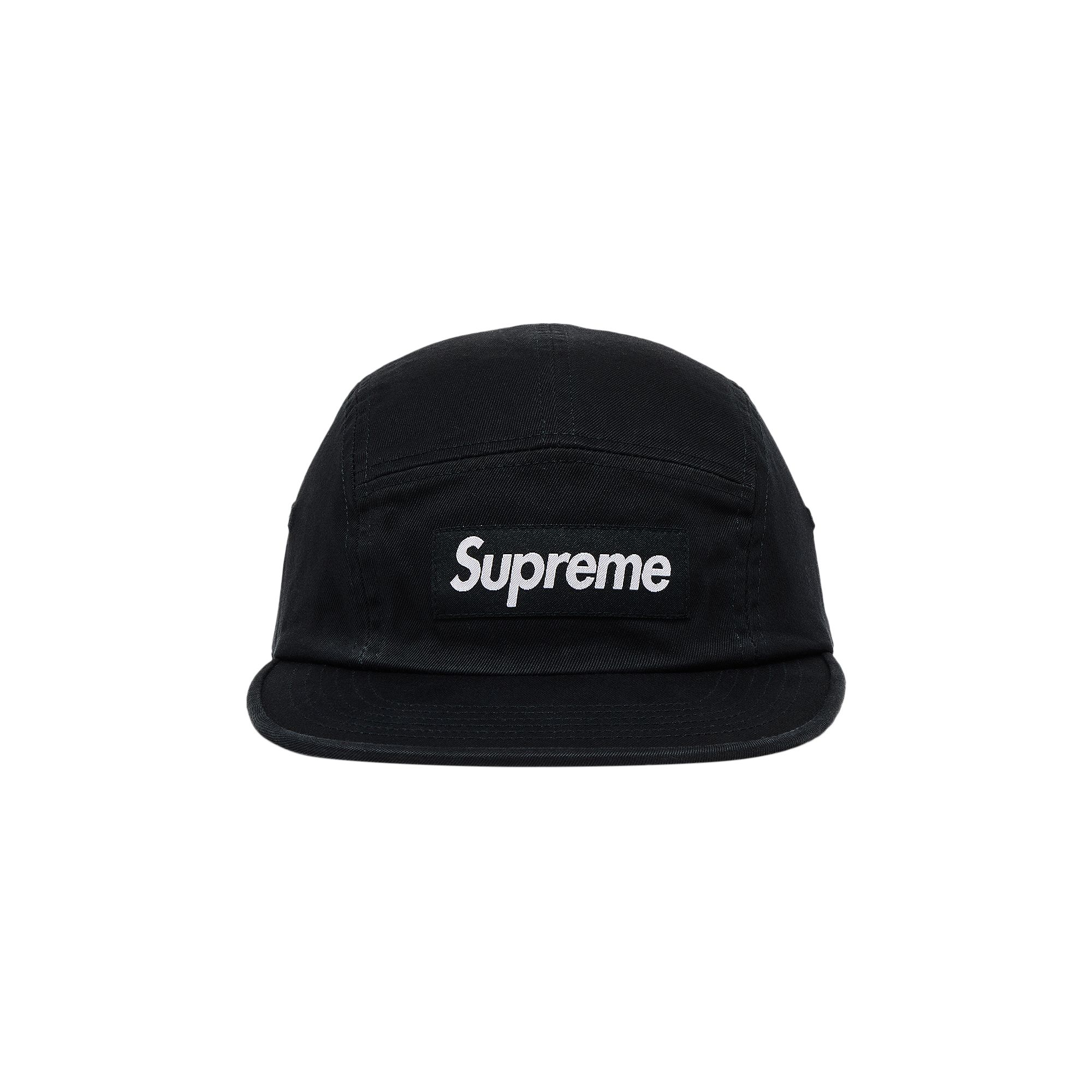 Pre-owned Supreme Washed Chino Twill Camp Cap 'black' | Men's Size Onesize