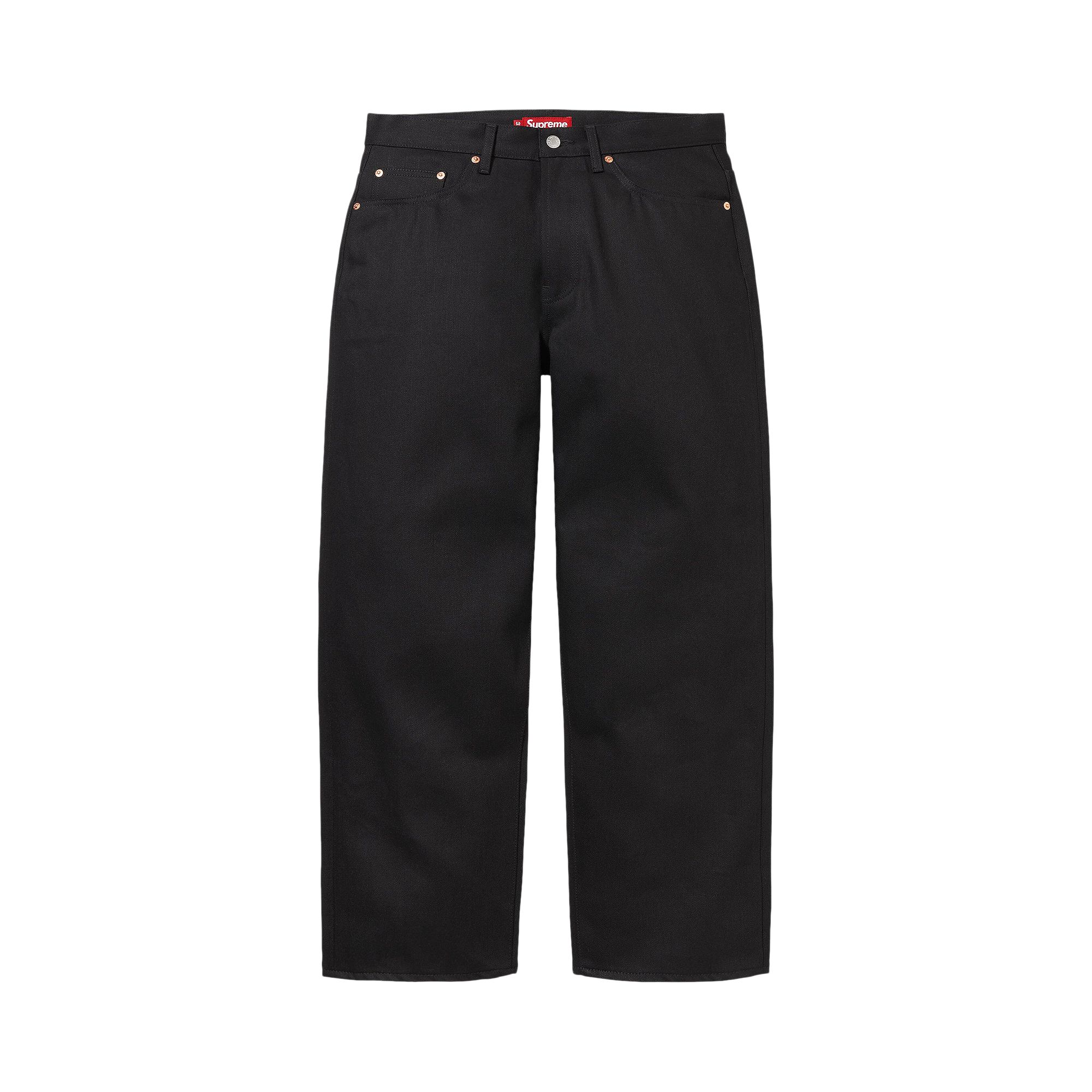 Pre-owned Supreme Baggy Selvedge Jean 'rigid Black' | Men's Size 36
