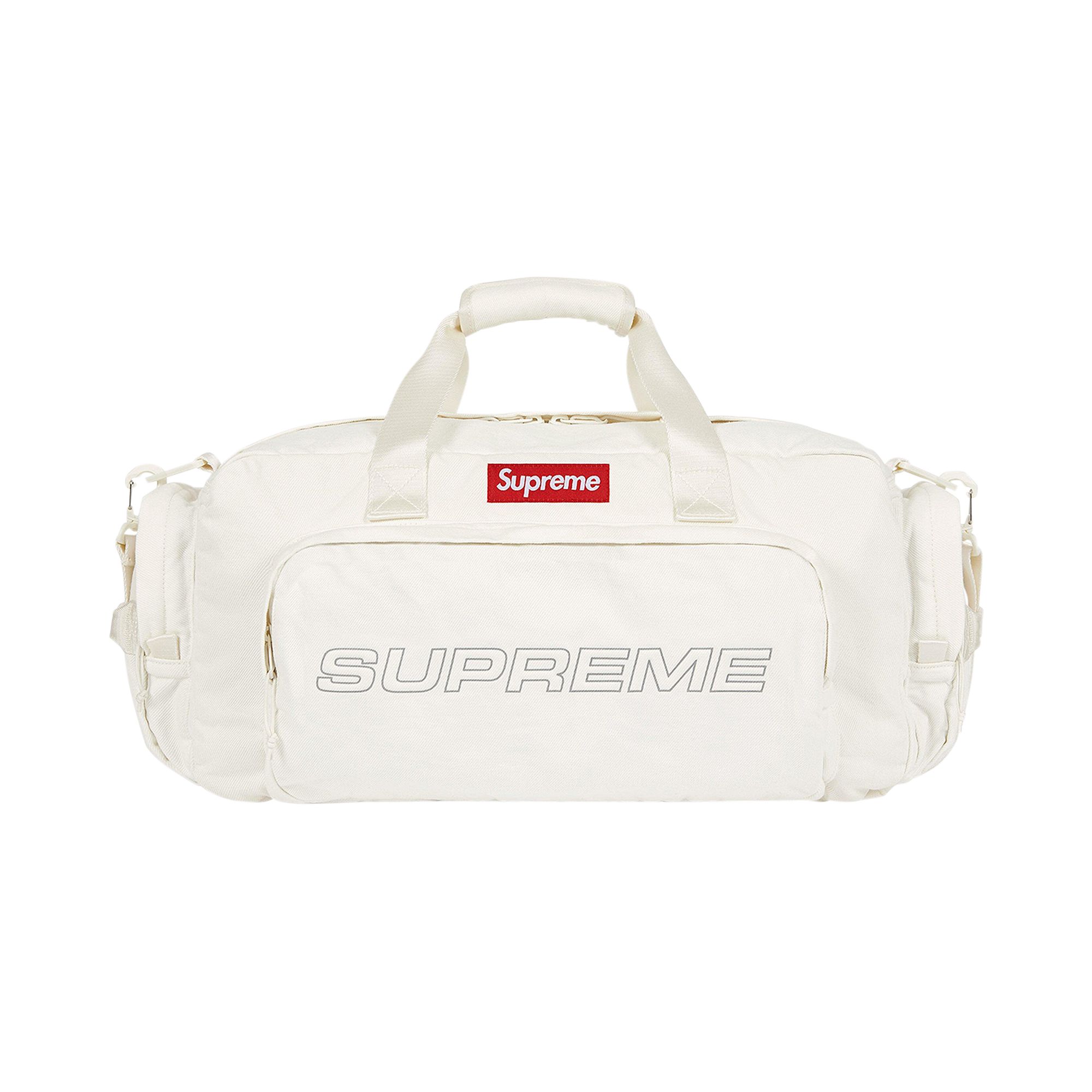 Pre-owned Supreme Denim Duffle Bag 'white' | Men's Size Onesize