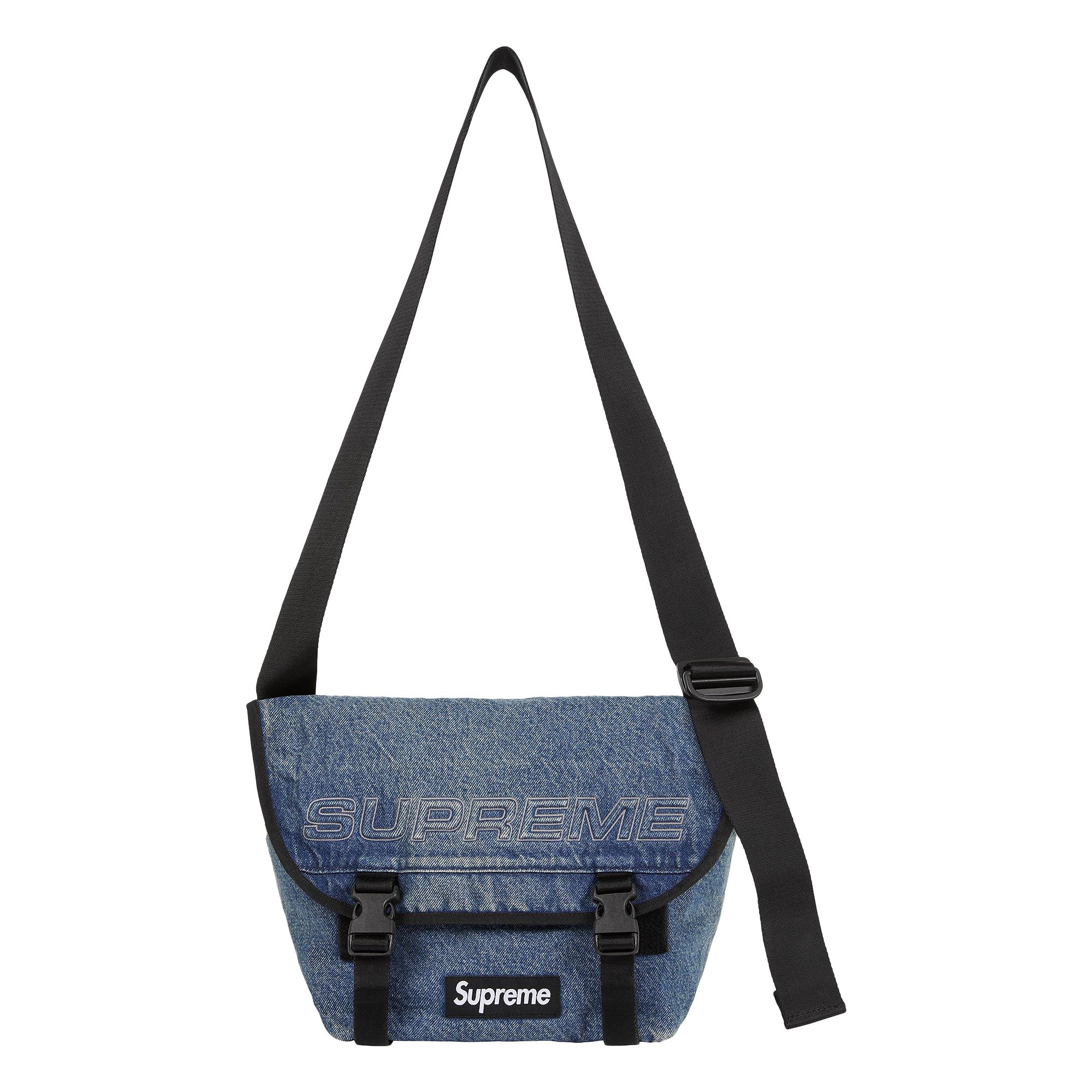 Pre-owned Supreme Denim Messenger Bag 'washed Indigo' | Blue | Men's Size Onesize