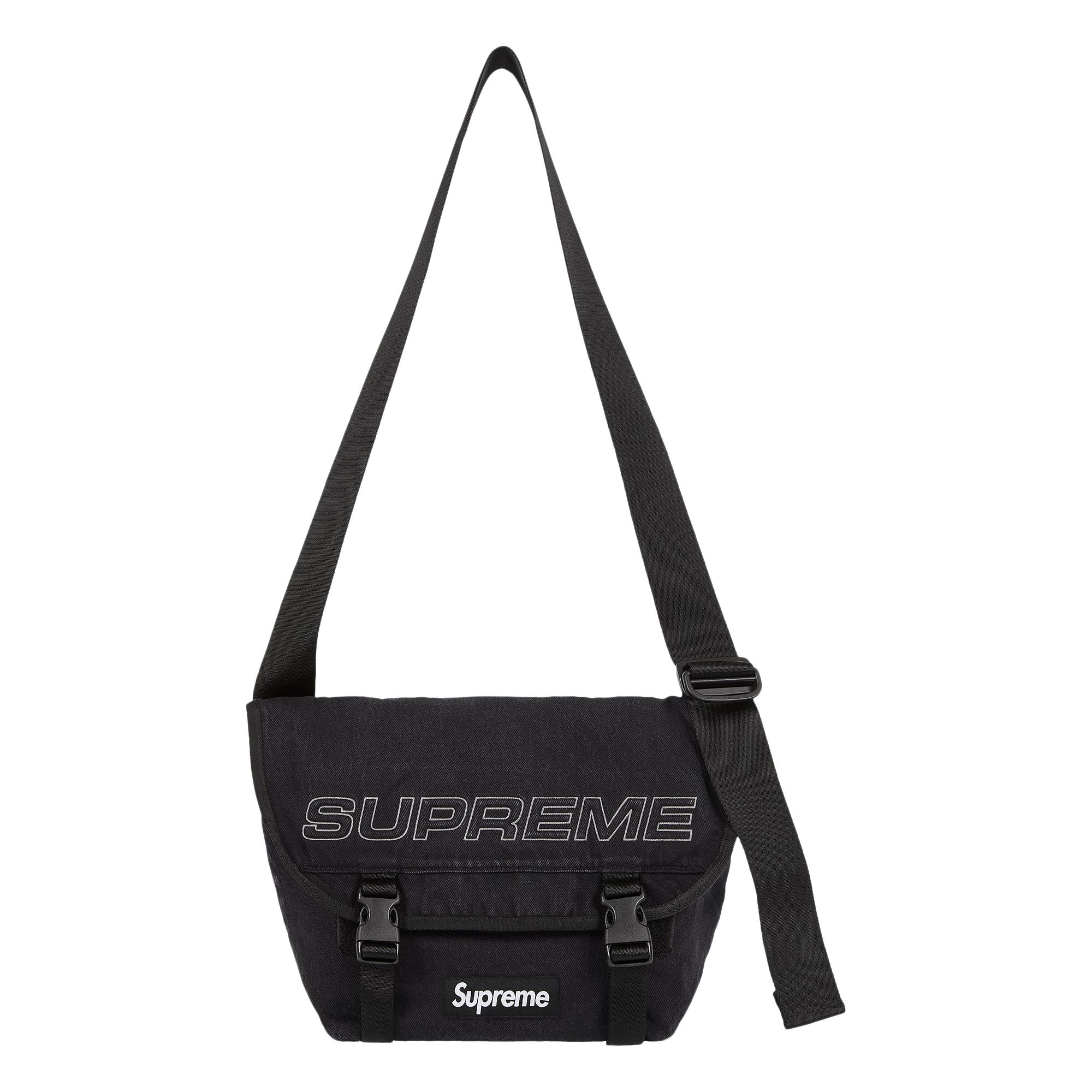 Pre-owned Supreme Denim Messenger Bag 'black' | Men's Size Onesize