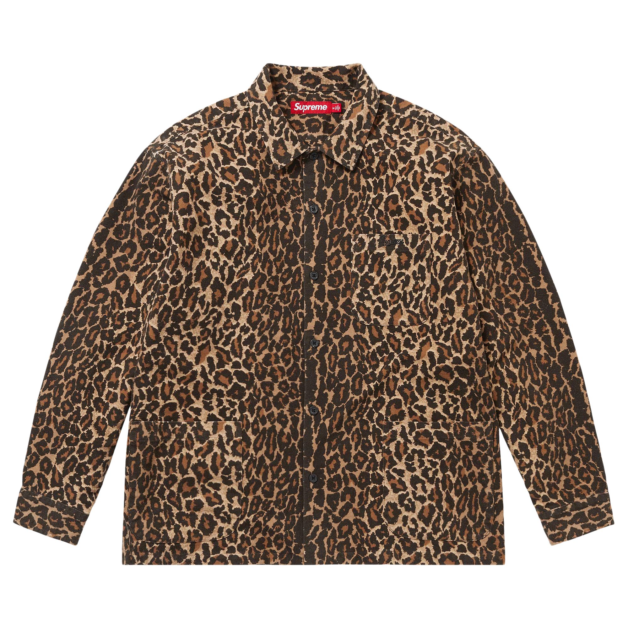 Pre-owned Supreme Flannel Pajama Shirt 'leopard' | Tan | Men's Size Xl In Brown