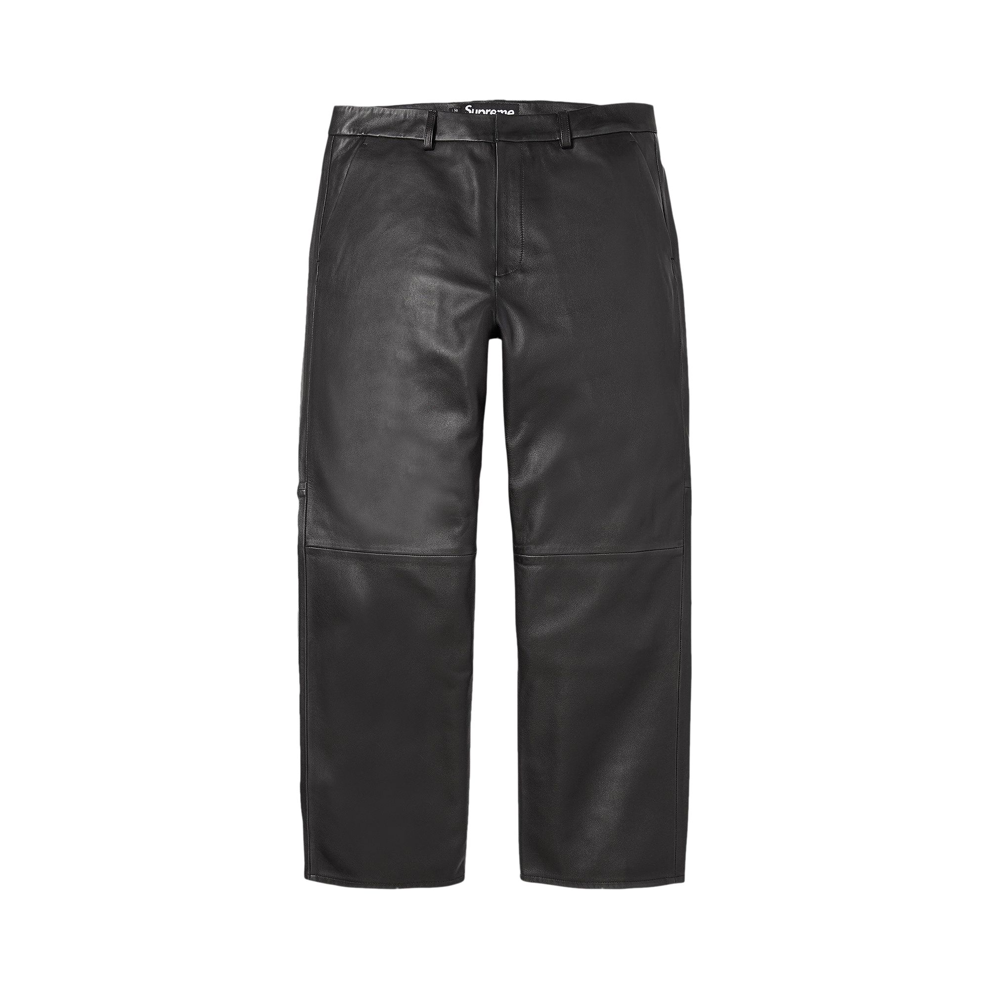 Pre-owned Supreme Leather Trouser 'black' | Men's Size 36